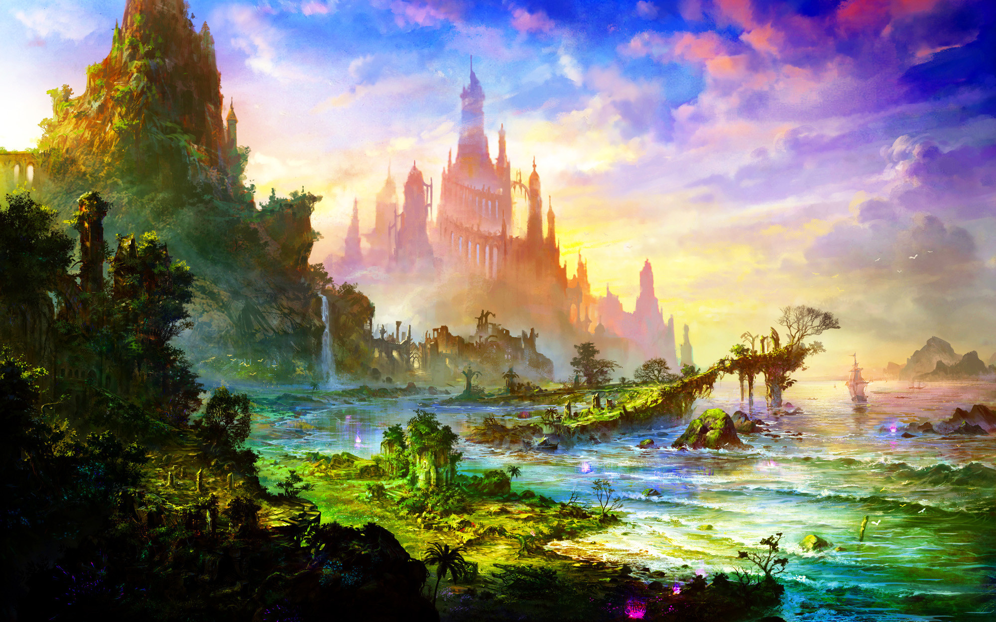 Uuhwmge - Imgur - Beautiful Fantasy Landscape - HD Wallpaper 