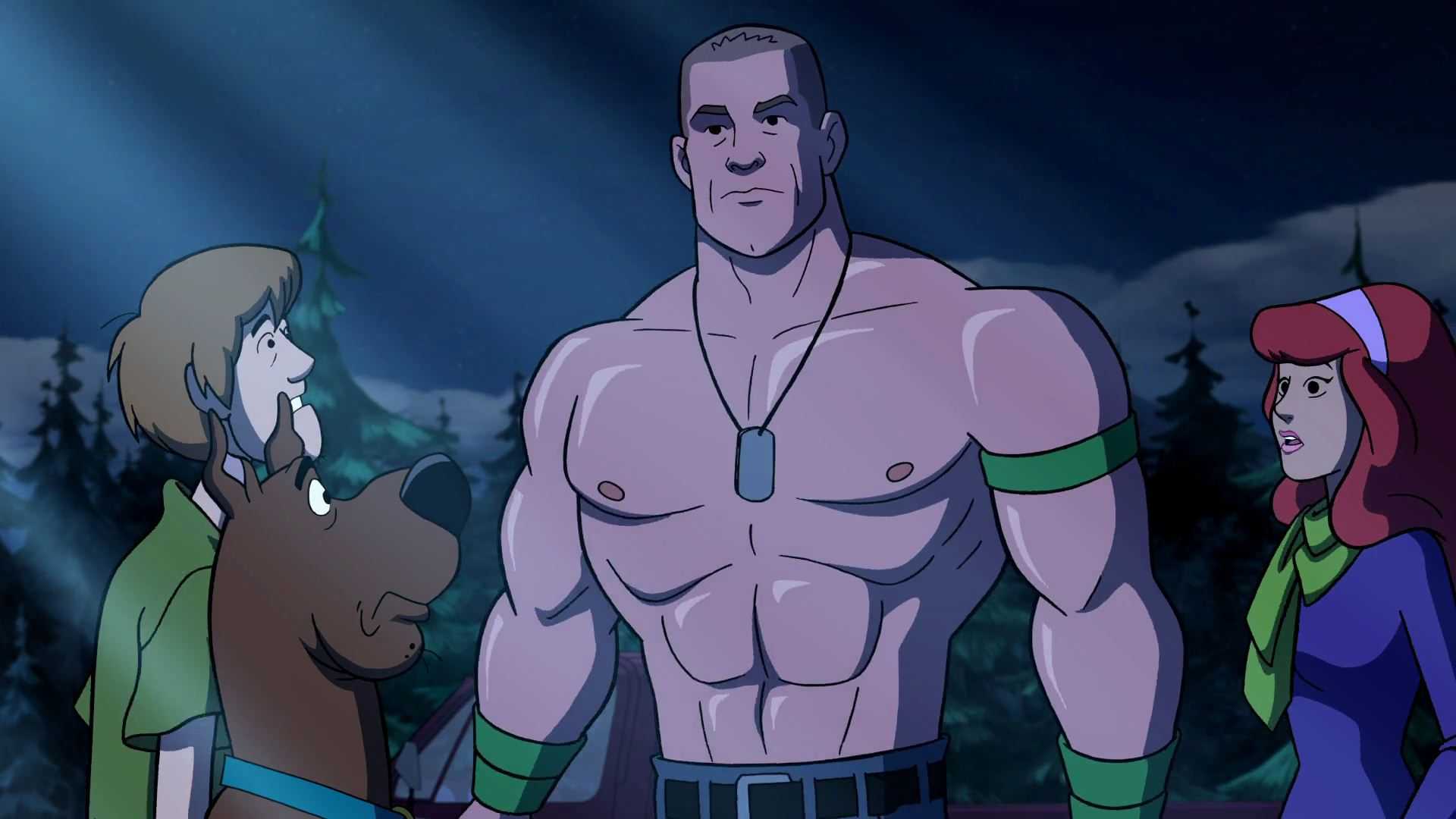 Cave Wallpaper Of Animated John Cena Widescreen Cave - Scooby Doo Muscular Shaggy - HD Wallpaper 