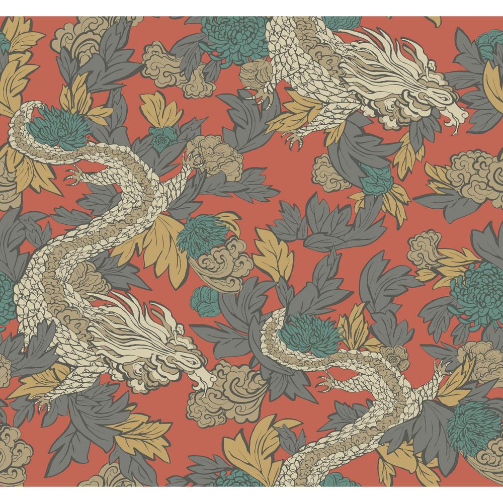 Dwell Studio Wallpaper Dragon - HD Wallpaper 