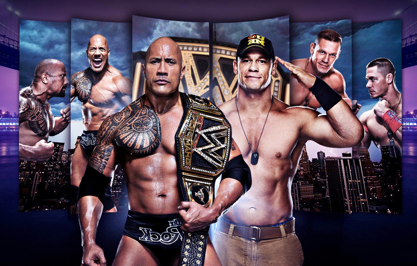 Photo Wallpaper Rock, Dwayne Johnson, Wwe, The Rock, - Large Wrestling Wall Art - HD Wallpaper 