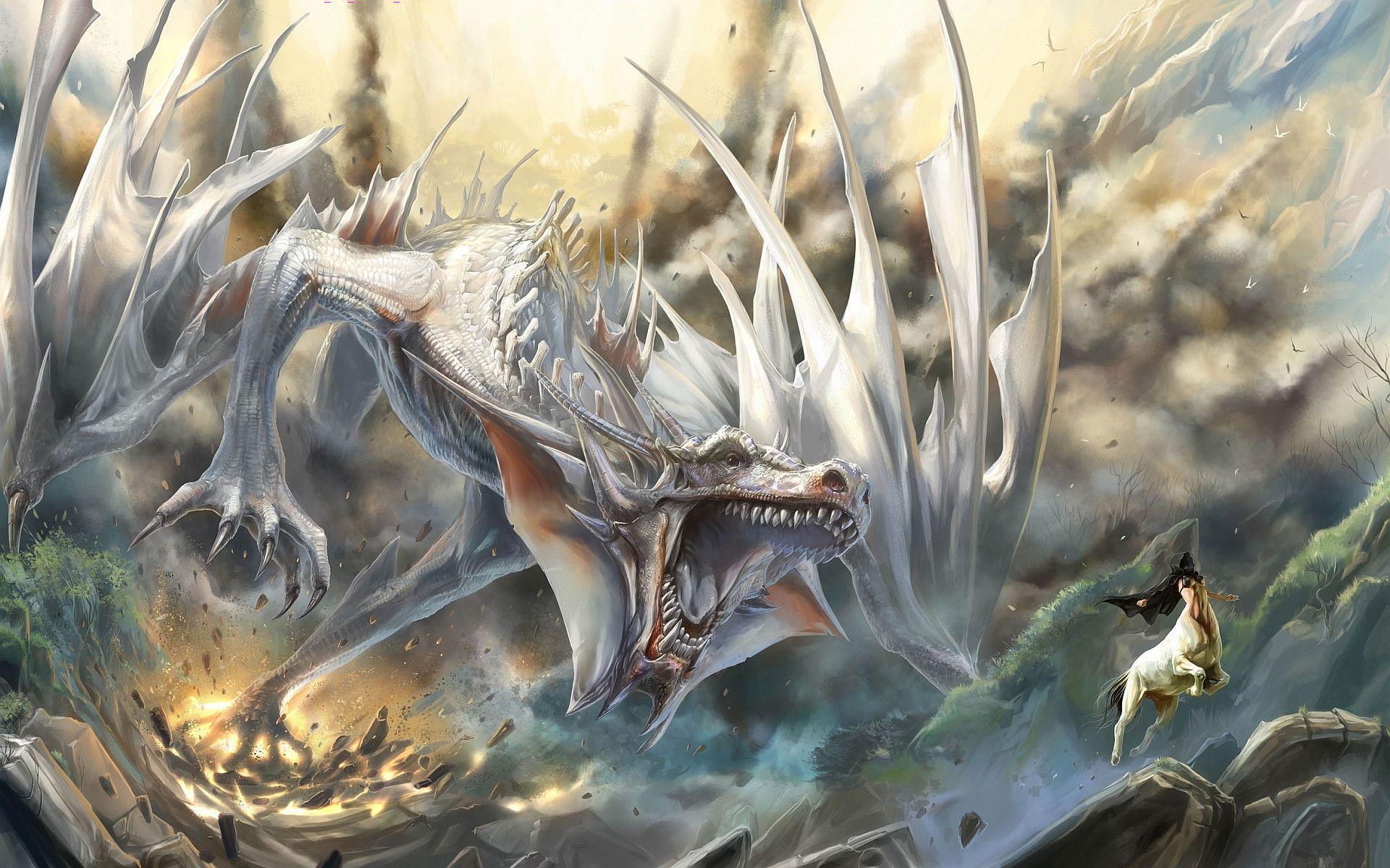 White Dragon Wallpaper 4k - HD Wallpaper 