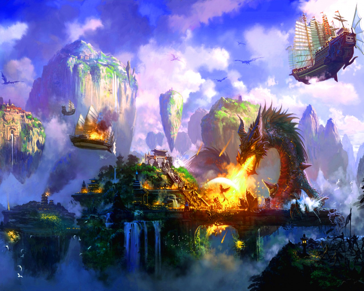 Hd Fantasy Dragon Fire Wallpaper - Runescape Background - HD Wallpaper 
