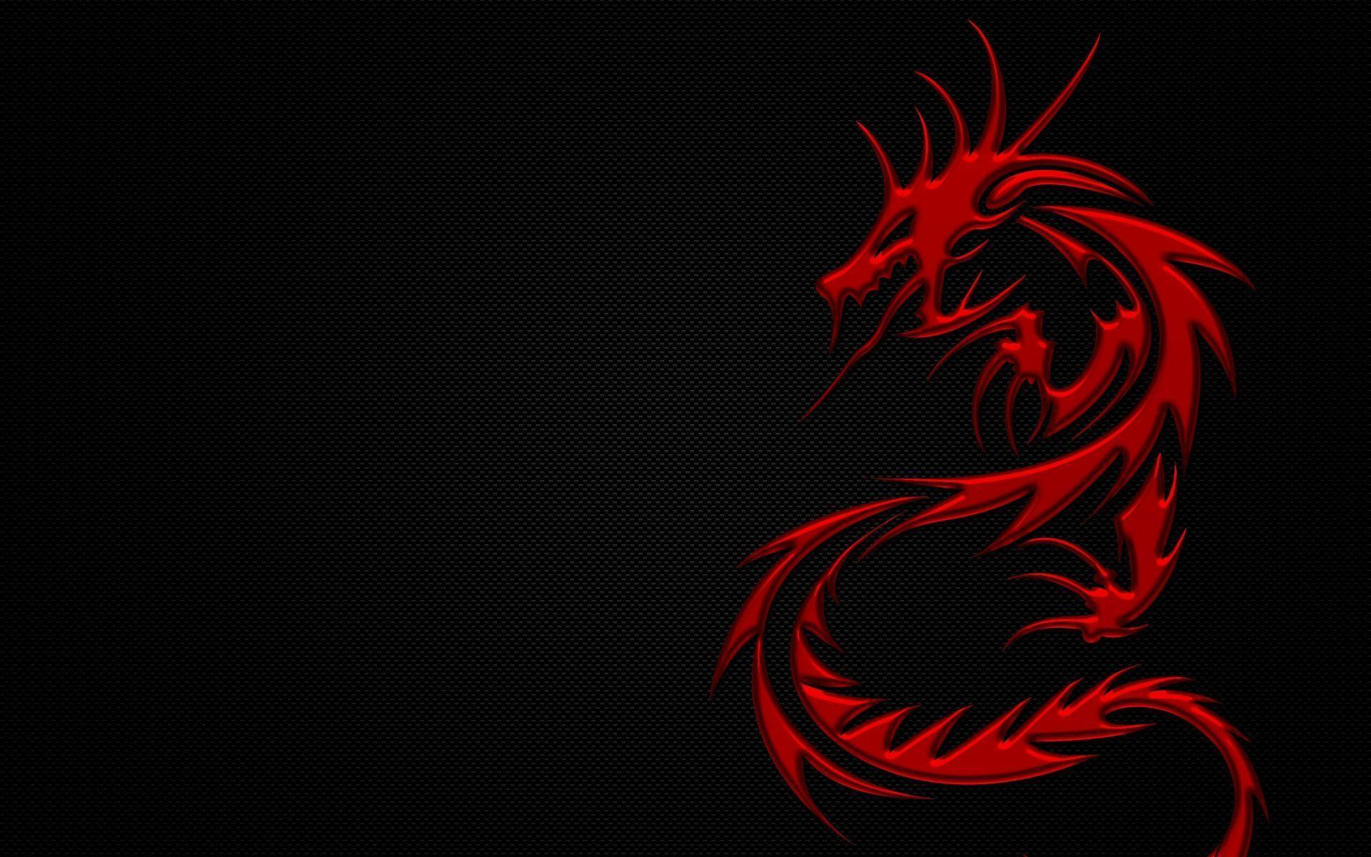 Red Dragon Background - Red Dragon Black Background - HD Wallpaper 