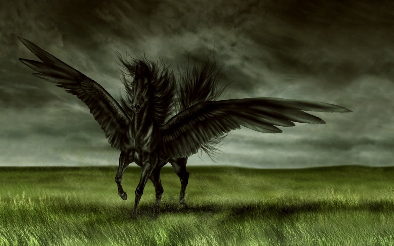 Dark Fantasy Wallpaper Magic Horse - HD Wallpaper 