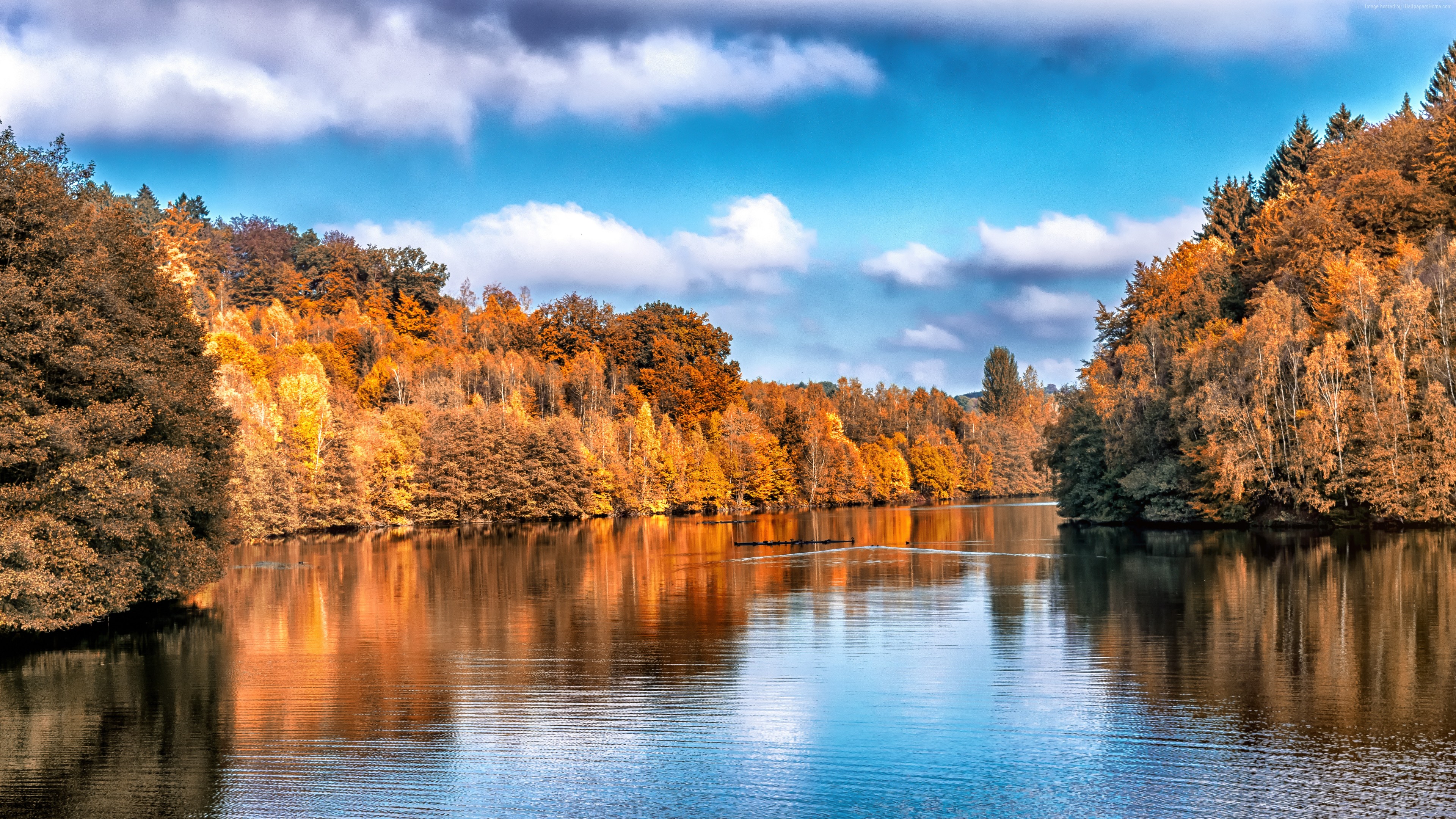 Background Autumn Lake - HD Wallpaper 