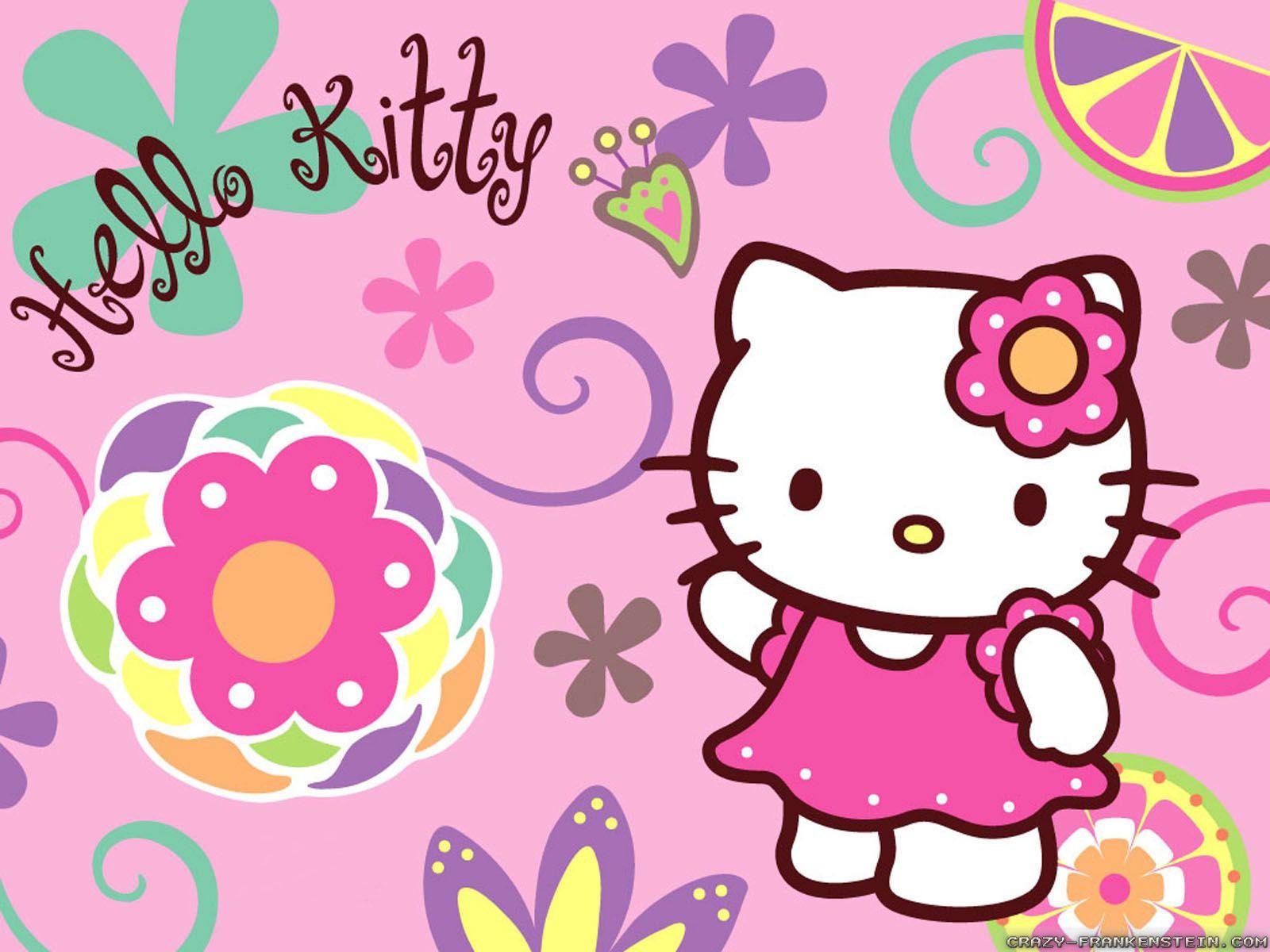 Download Hello Kitty Crazy Frankenstein Wallpapers - Hello Kitty With Background - HD Wallpaper 