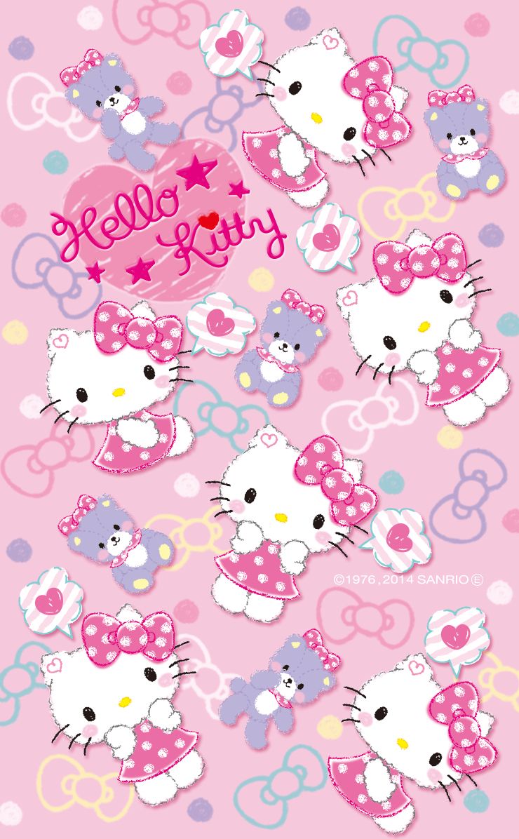 Hello Kitty Pink Background - 740x1196 Wallpaper 
