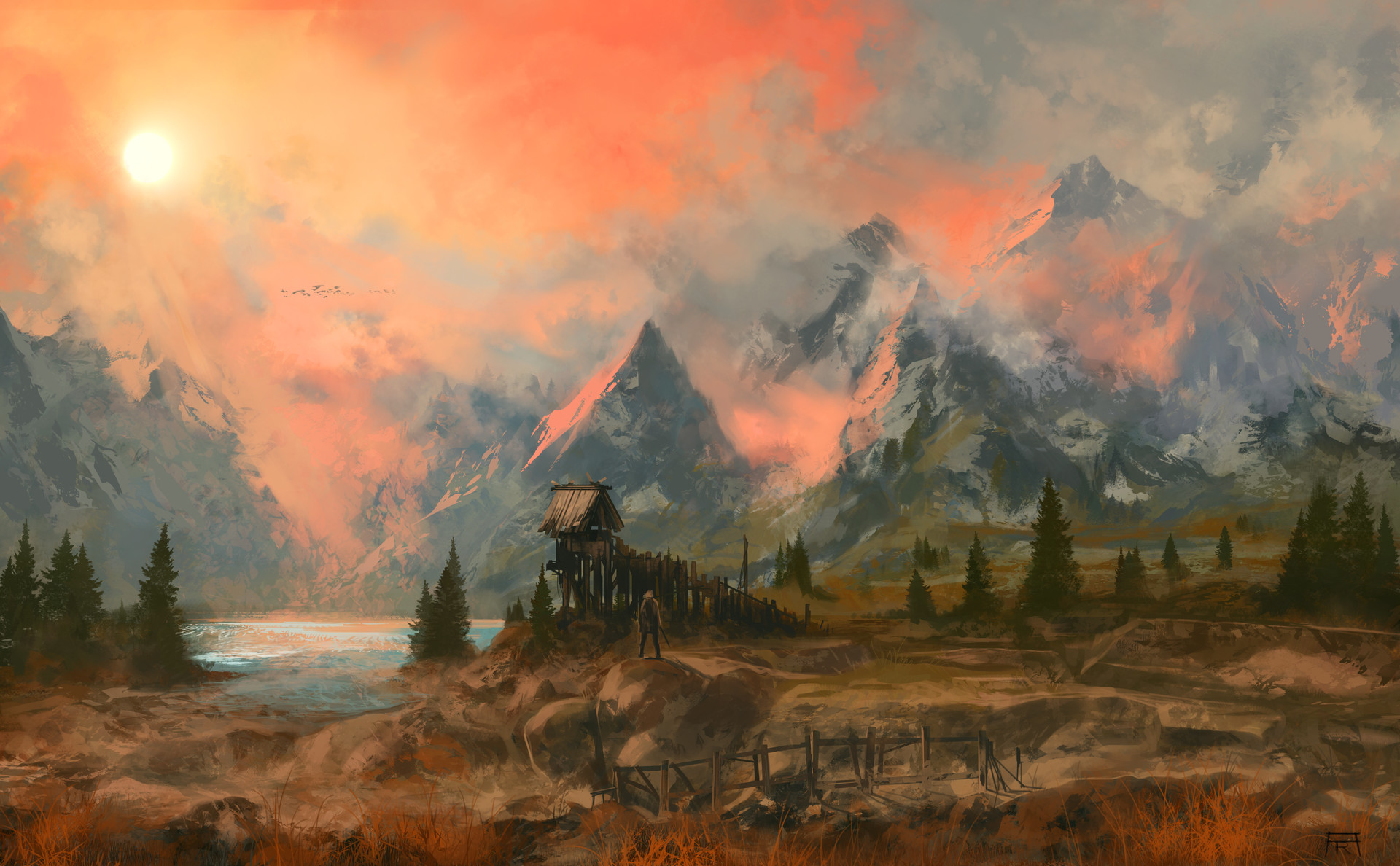 Video Game Wallpaper Landscape - HD Wallpaper 