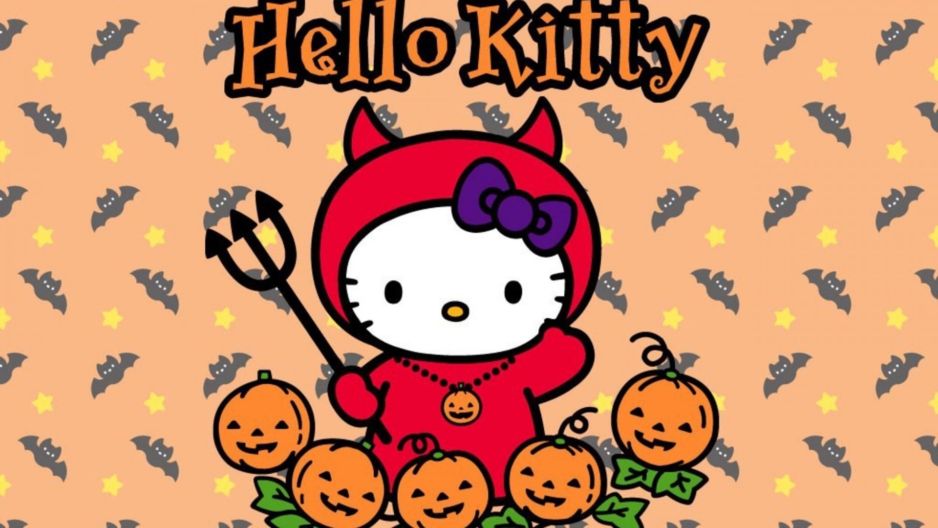 Download Free Hello Kitty Halloween Wallpapers - Hello Kitty Halloween Wallpaper Hd - HD Wallpaper 