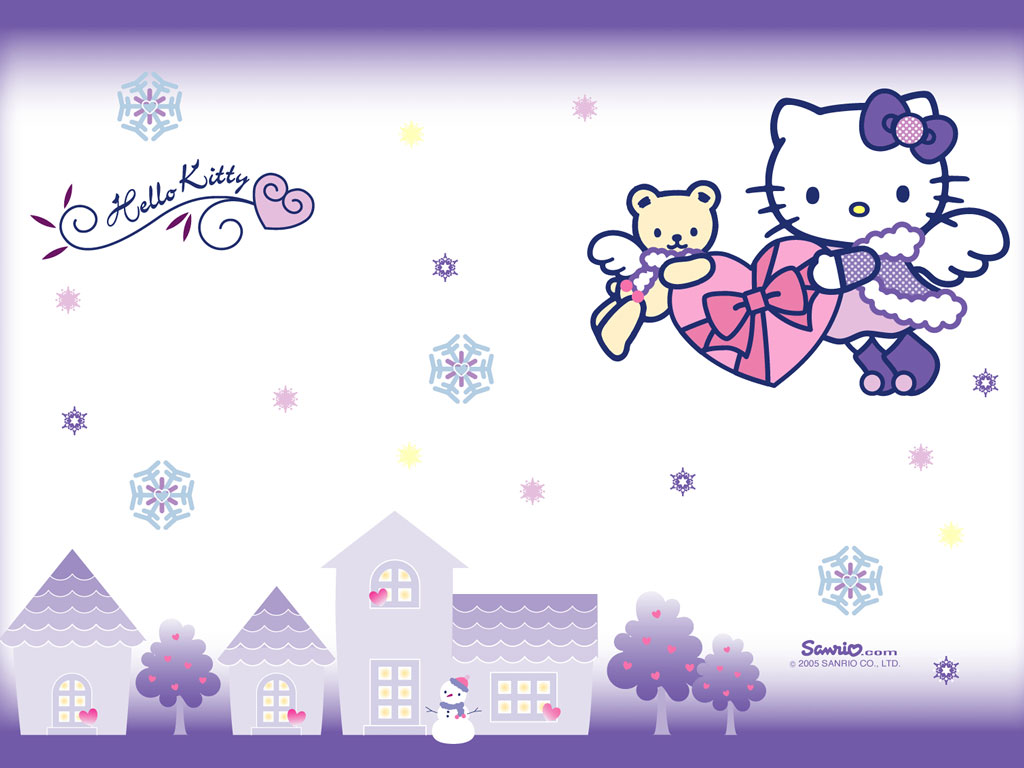 Hello Kitty Hello Kitty - Hello Kitty Winter - HD Wallpaper 