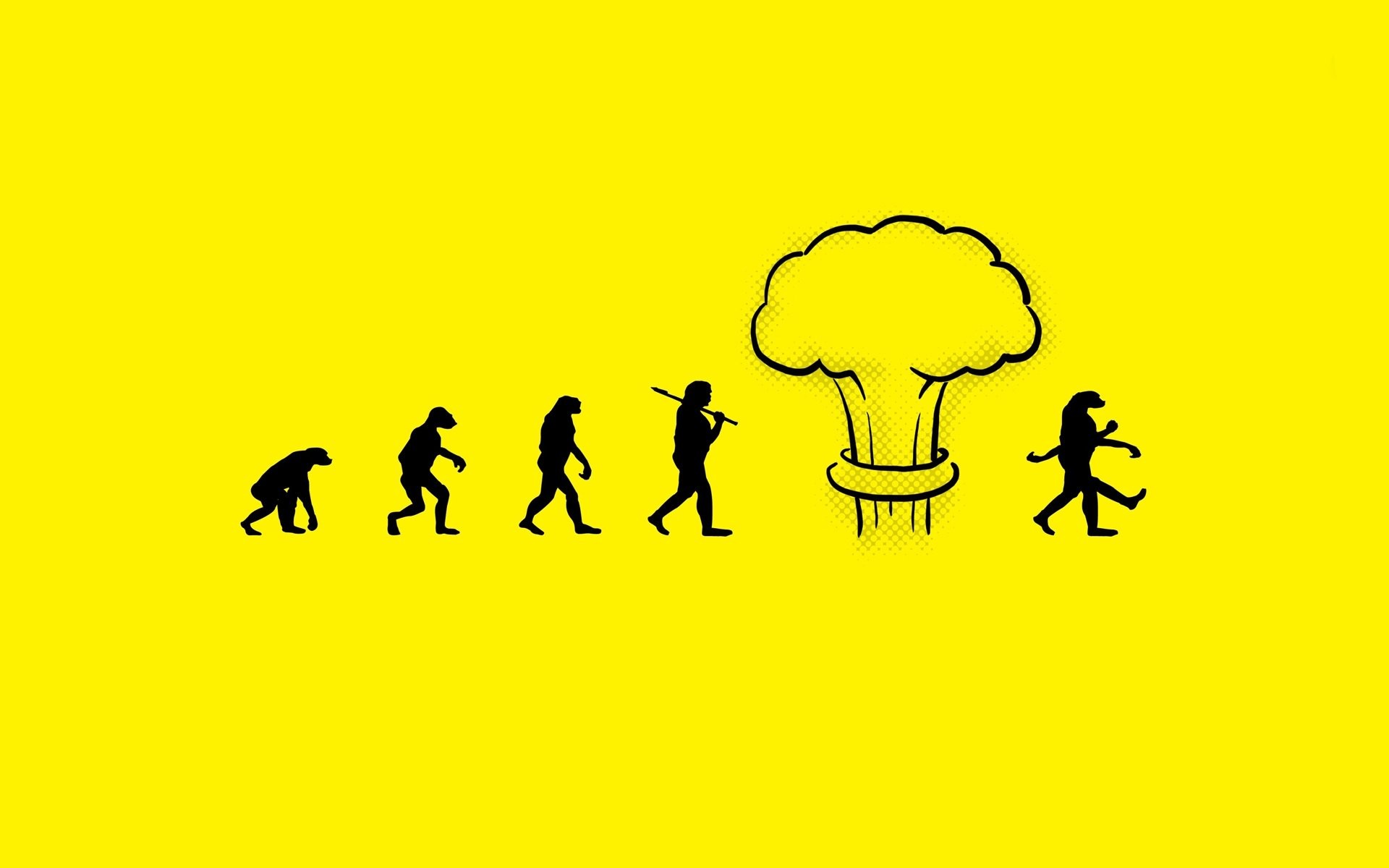 Funny Wallpapers For Computer - Funny Evolution - HD Wallpaper 