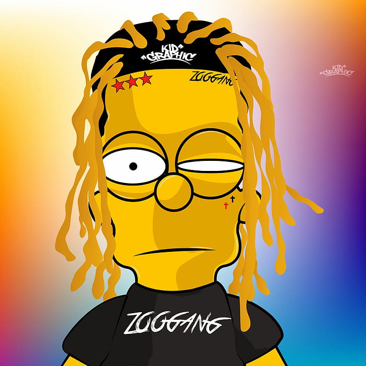 Bart Simpson, Artwork, The Simpsons, Hd Wallpaper - Fetty Wap Cartoon Drawing - HD Wallpaper 