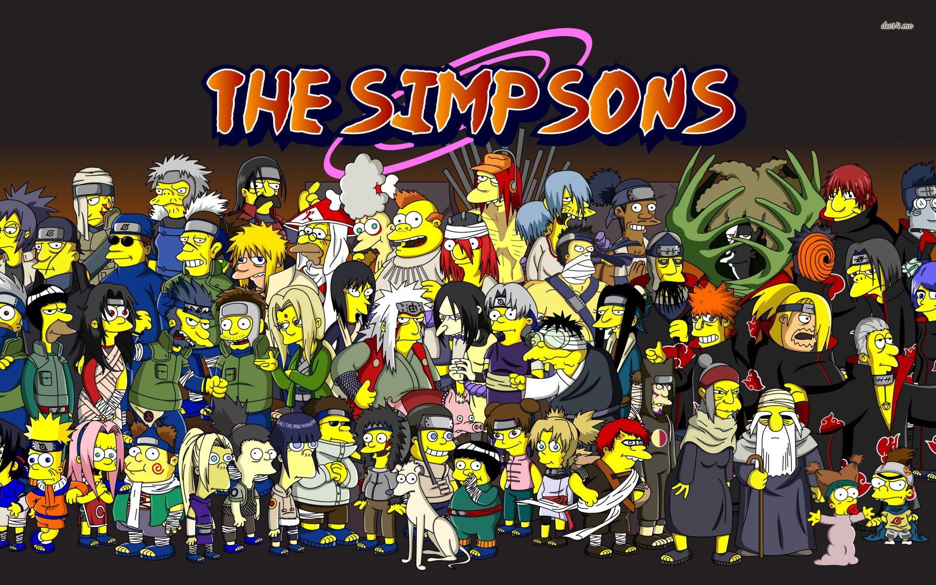 Naruto Simpsons - HD Wallpaper 