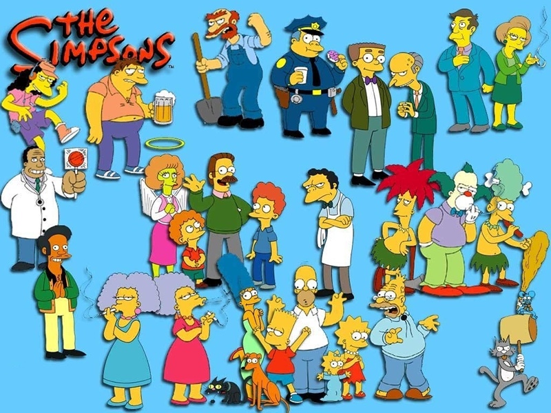 The Simpsons - Simpsons Wall Paper With Characters - HD Wallpaper 