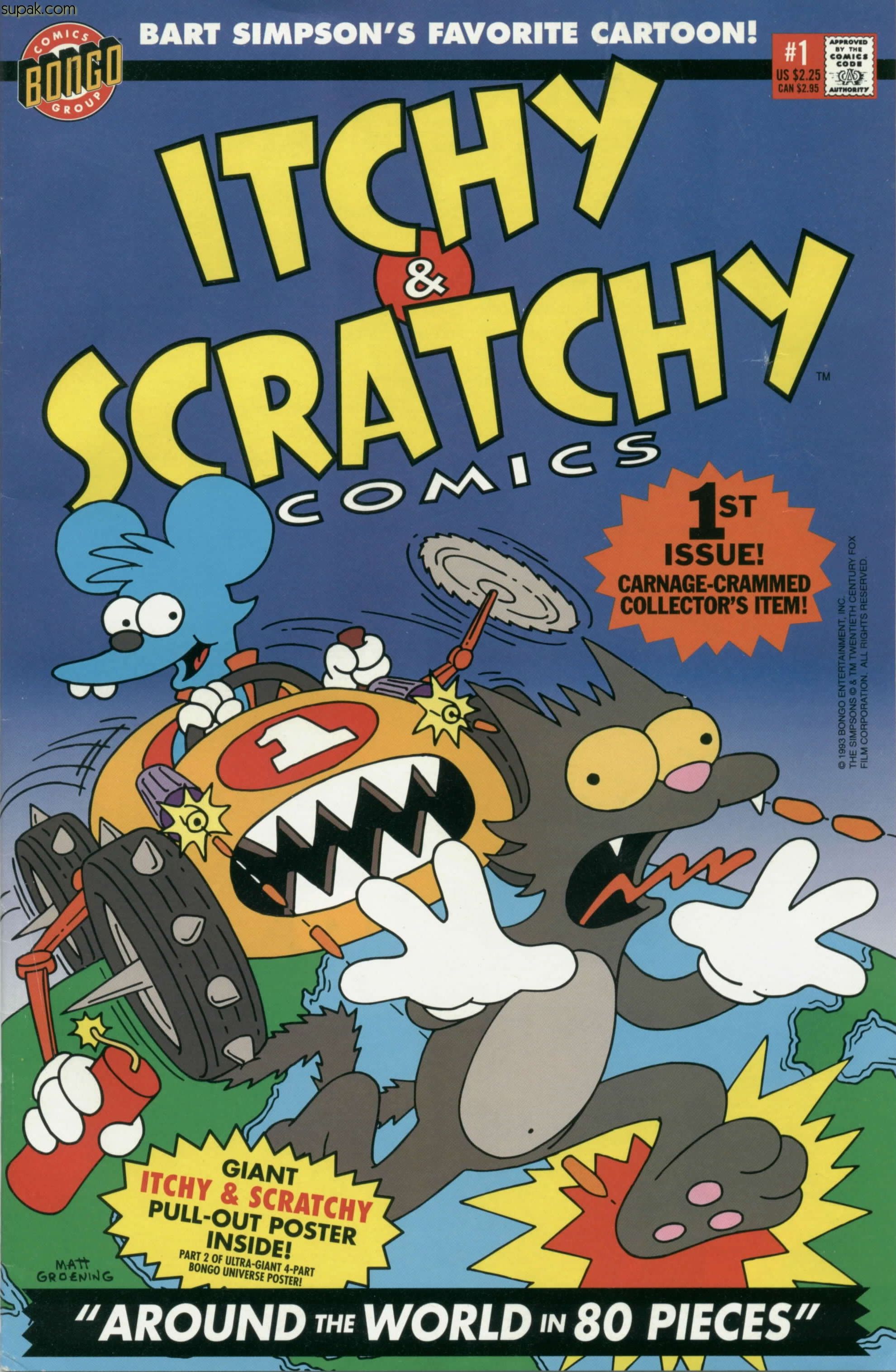 Itchy And Scratchy Comic Book - HD Wallpaper 