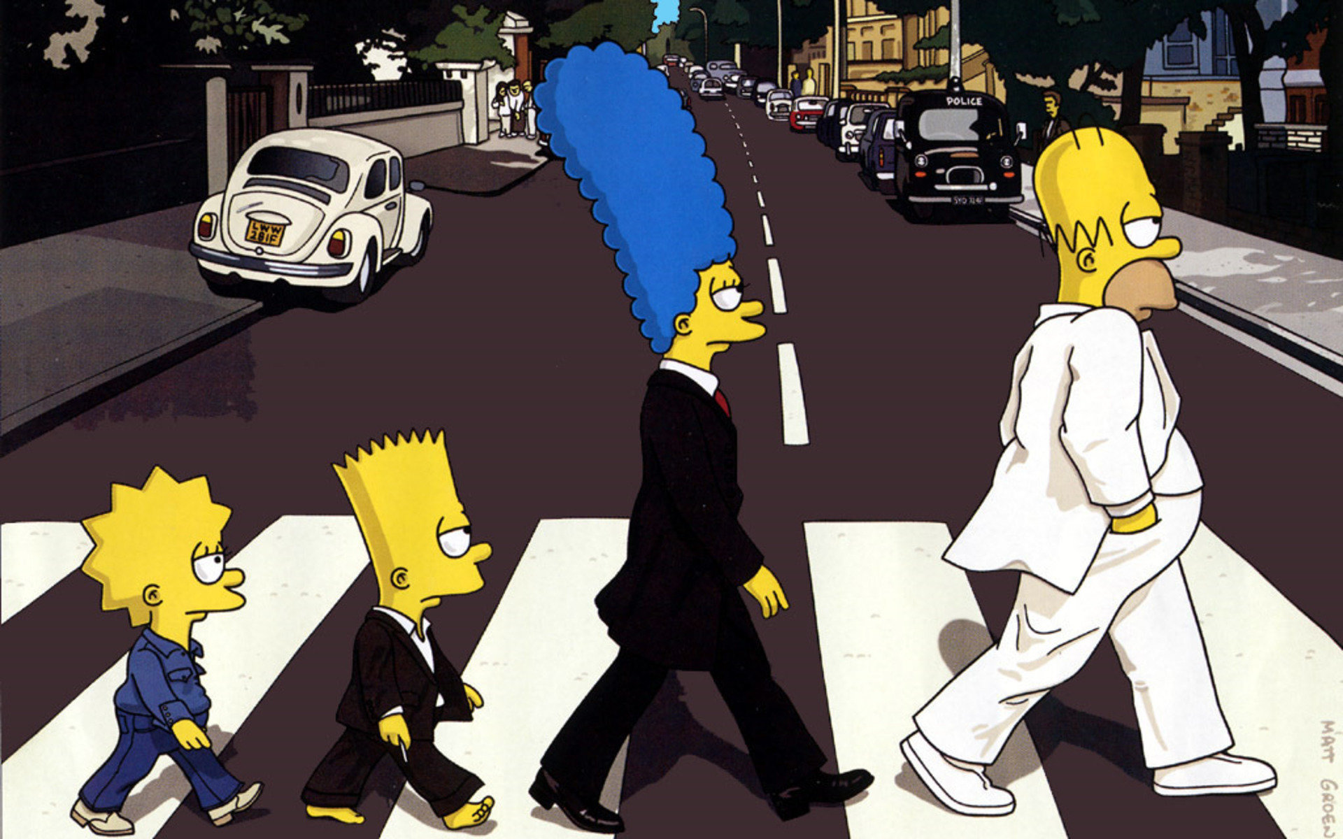 Best The Simpsons Wallpaper Id - Simpsons Wallpaper Beatles - HD Wallpaper 