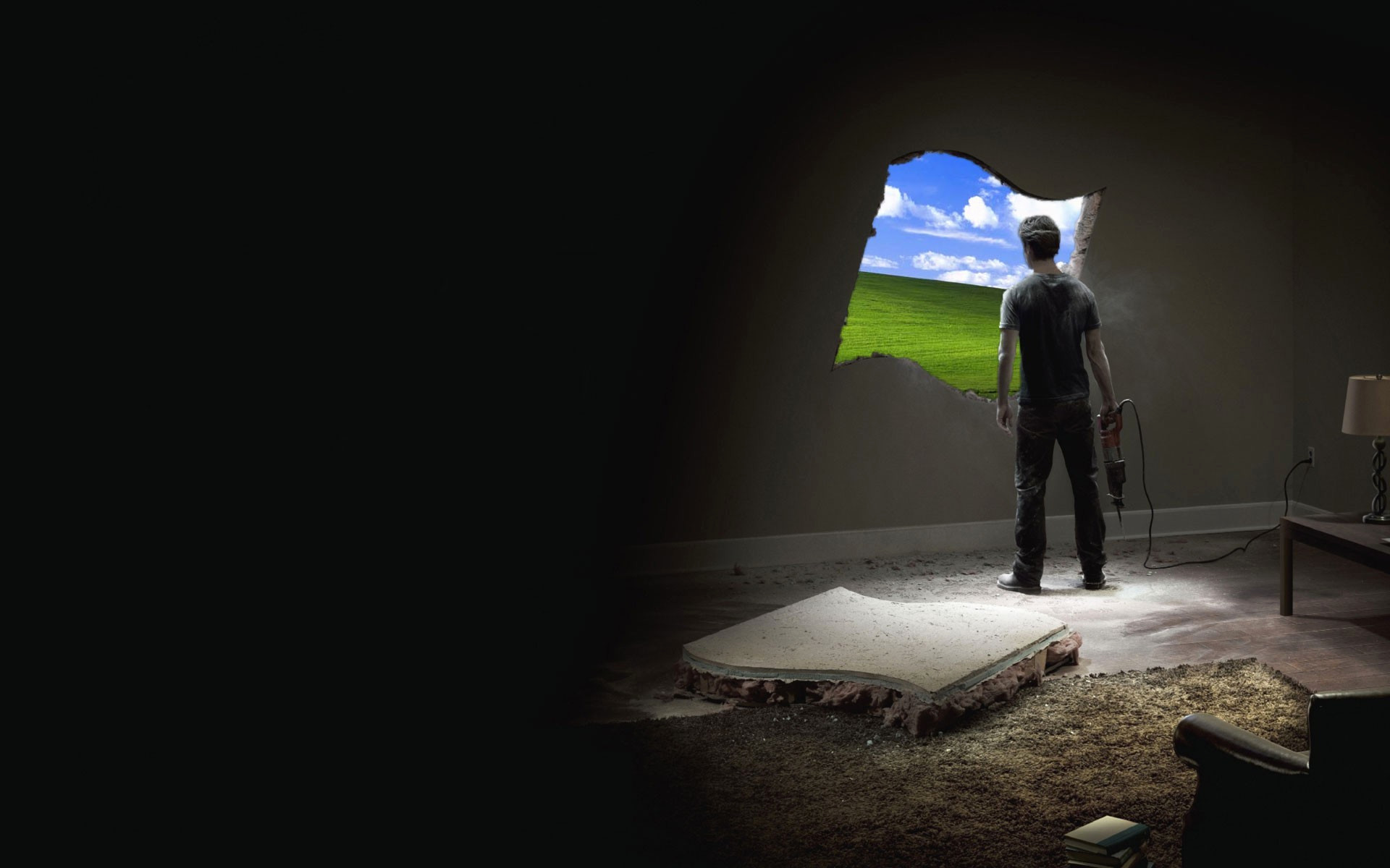 1920x1200, Windows Xp Wallpaper Awesome Waving Goodbye - Windows Xp Background Night - HD Wallpaper 