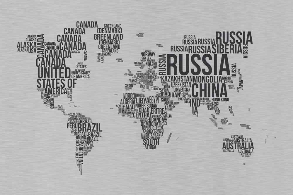 World Map Wallpaper, Textography World Map Wallpaper - World Map Wallpaper For Office - HD Wallpaper 