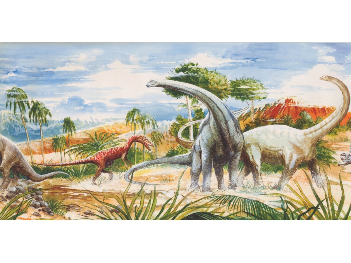 Dinosaur Page Border Landscape - HD Wallpaper 