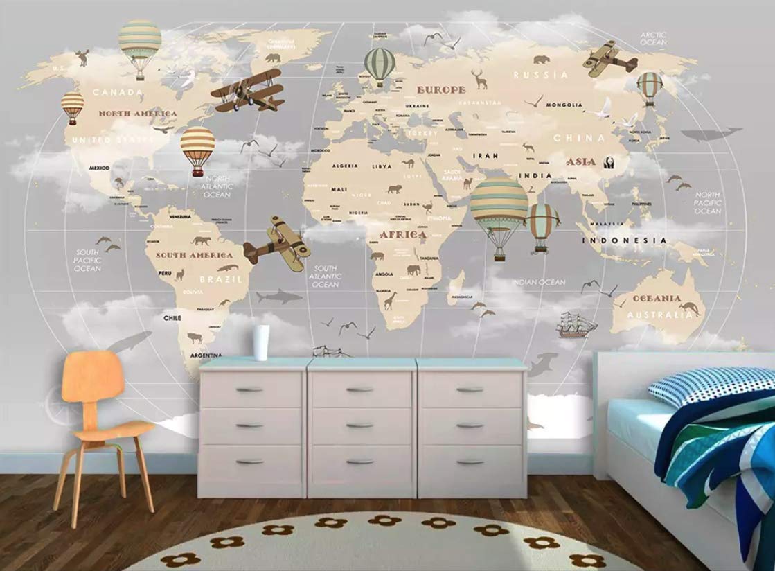 World Map Wall Mural - HD Wallpaper 