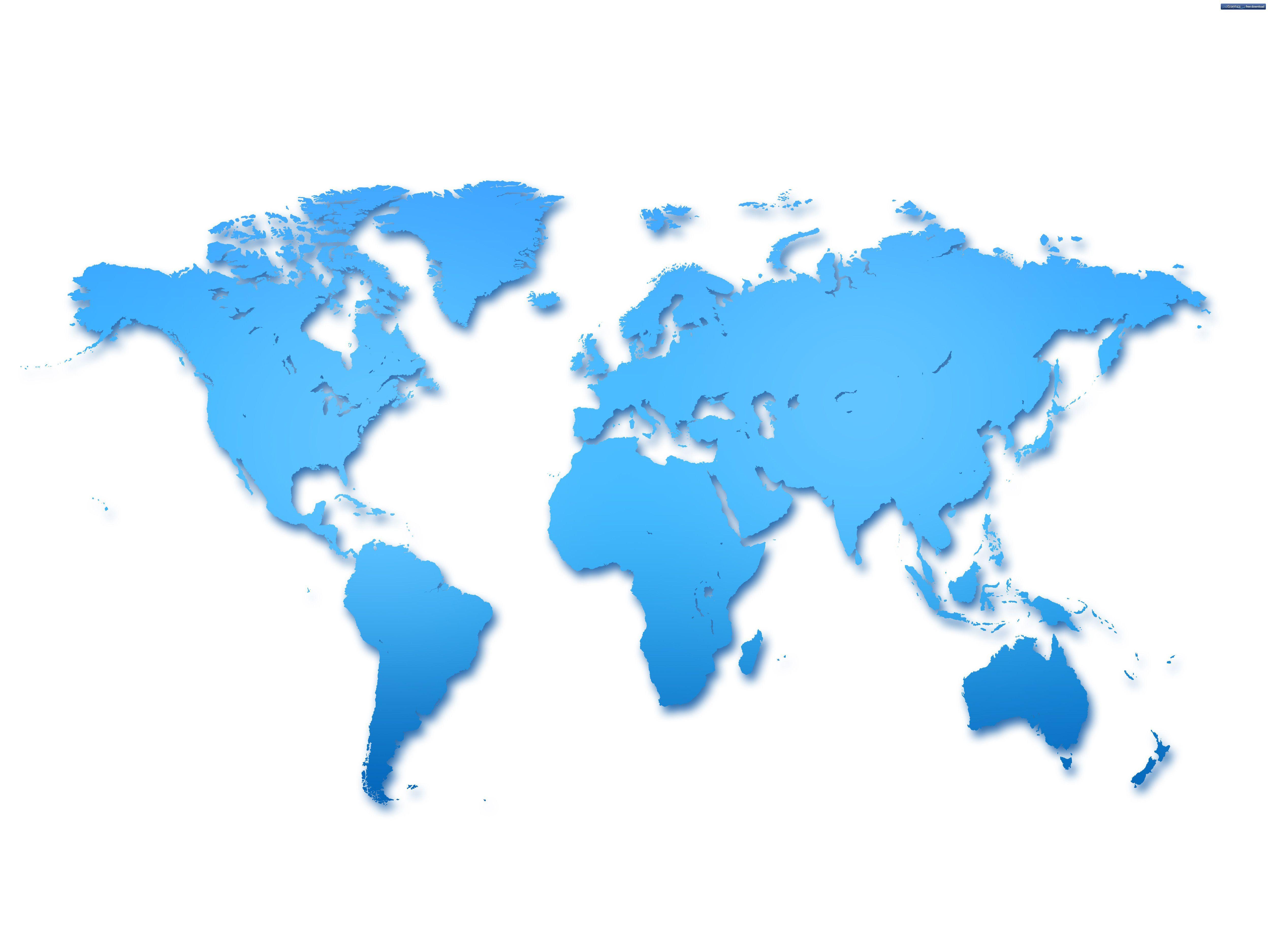 Blank World Map - World Map 3d High Resolution - HD Wallpaper 