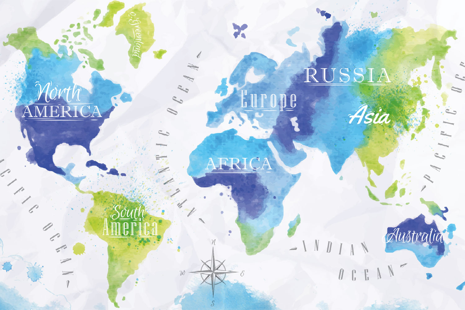 Aqua World Map - World Map Wallpaper For Desktop - HD Wallpaper 