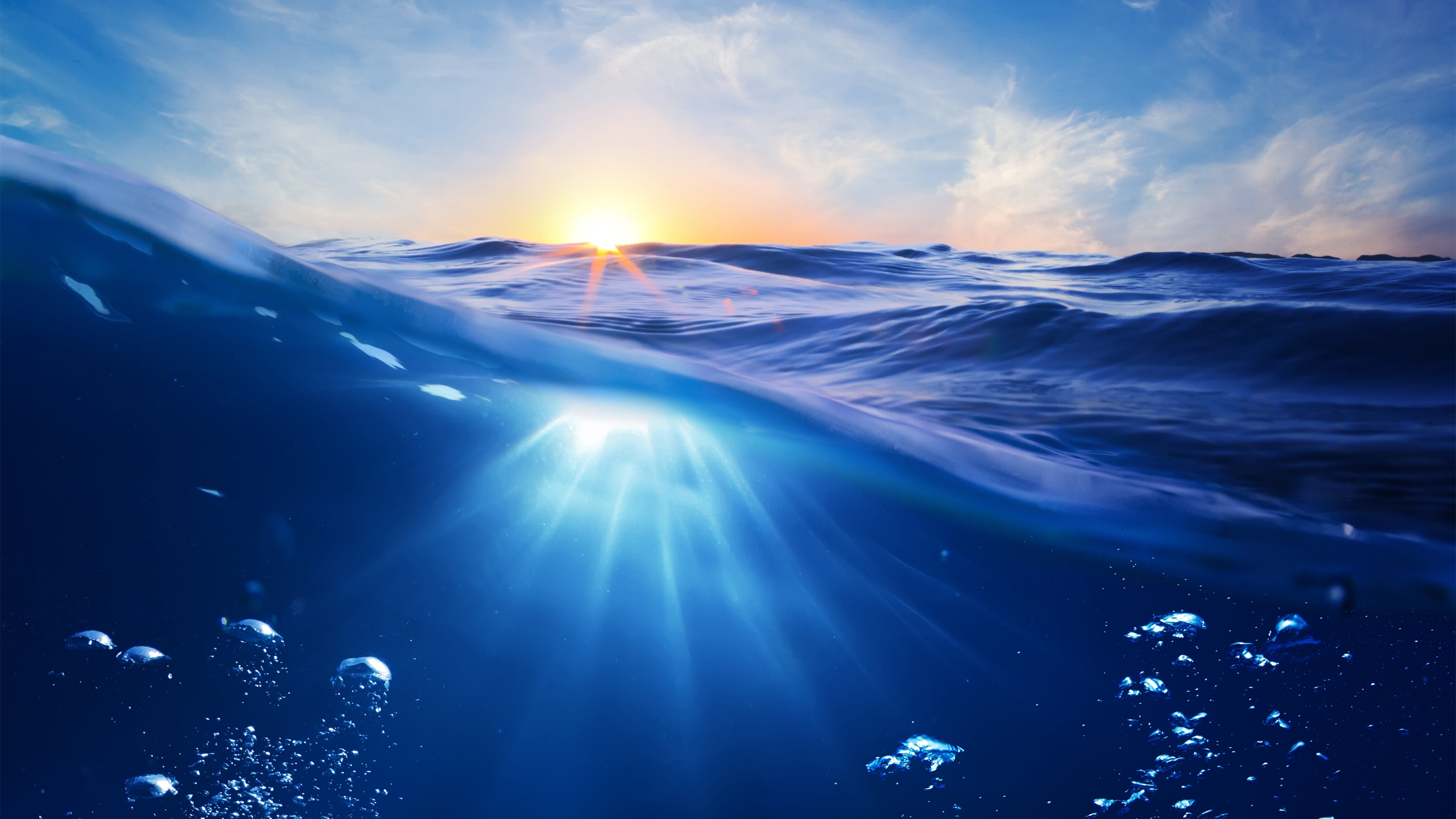 Ocean, 5k, 4k Wallpaper, 8k, Sea, Nature, Underwater, - Water 4k Background - HD Wallpaper 