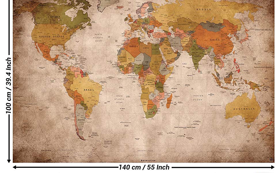 B1 - World Map Hd Poster - HD Wallpaper 