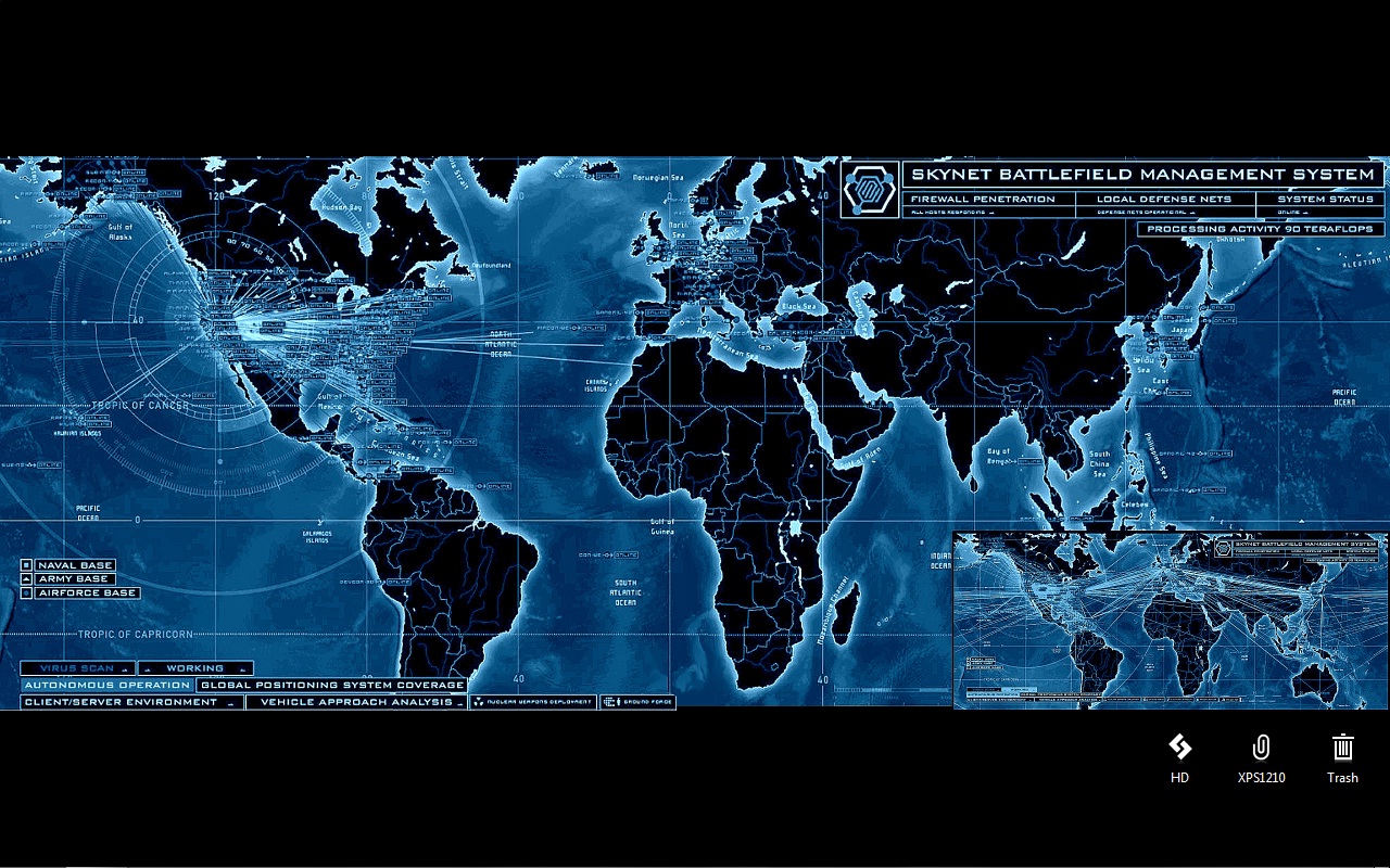 Skynet Map Terminator 3 - HD Wallpaper 