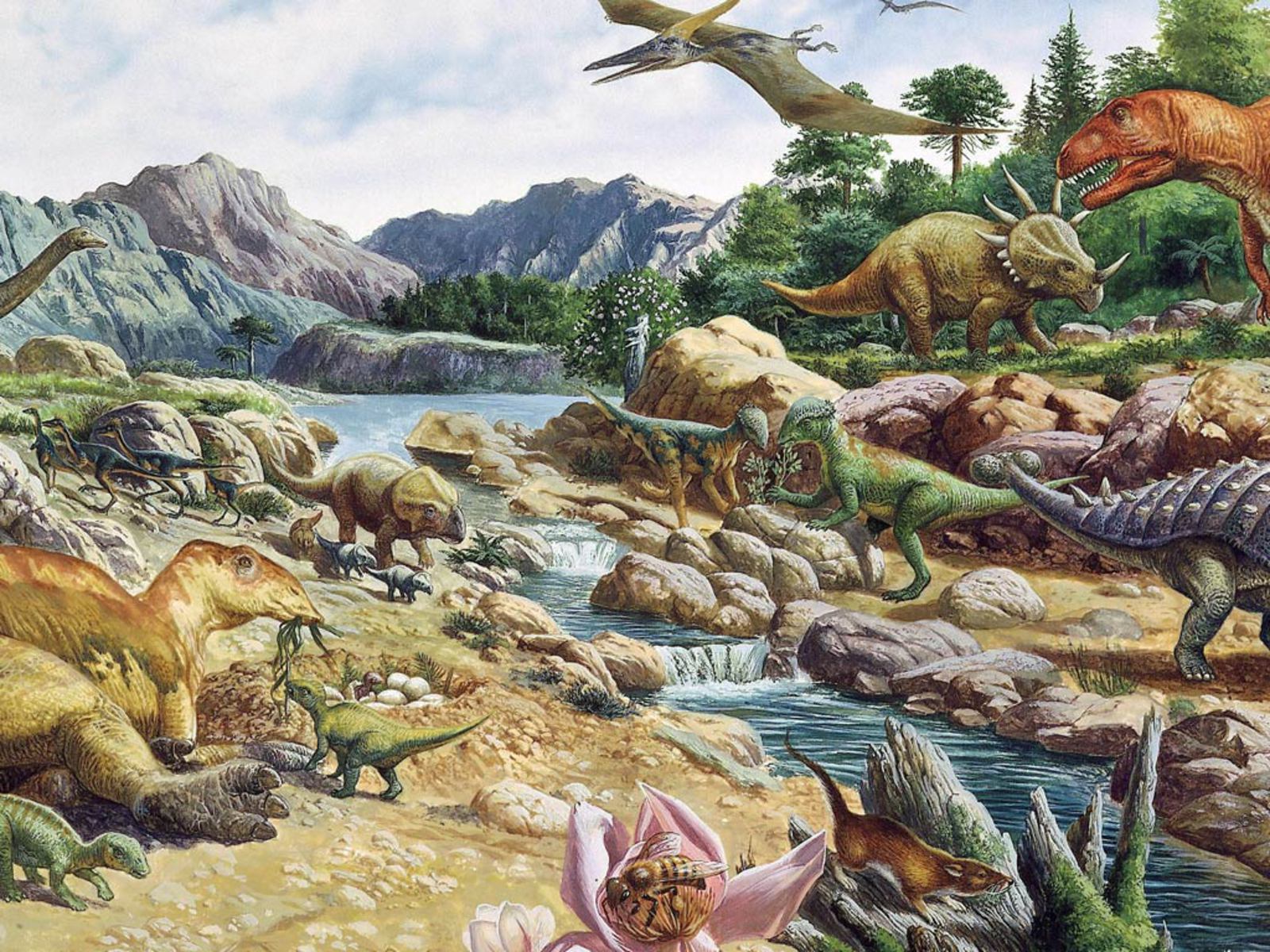 Dinosaurs - Cretaceous Period - HD Wallpaper 