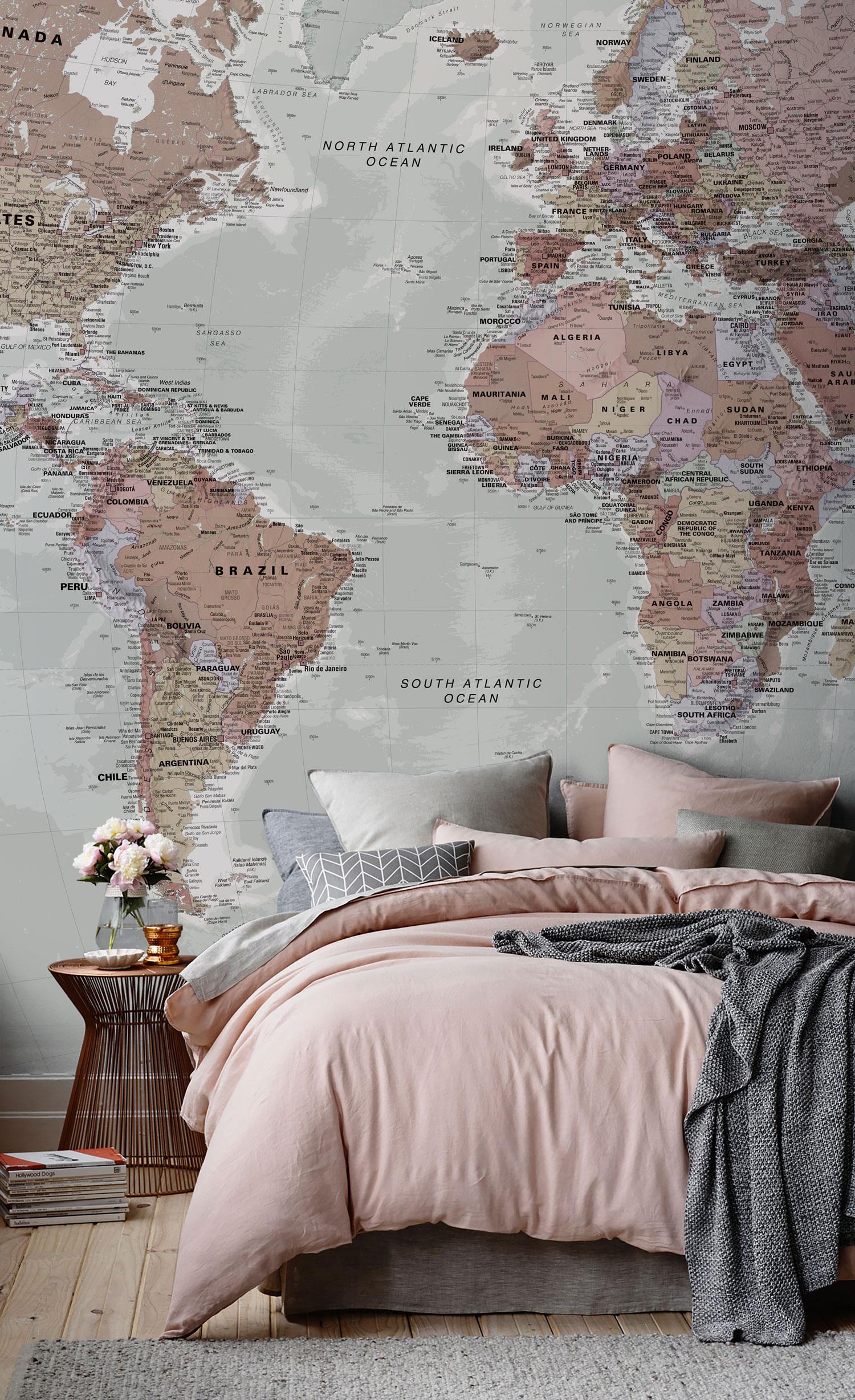 World Map Wallpaper Bedroom - 1500x2456 Wallpaper - teahub.io