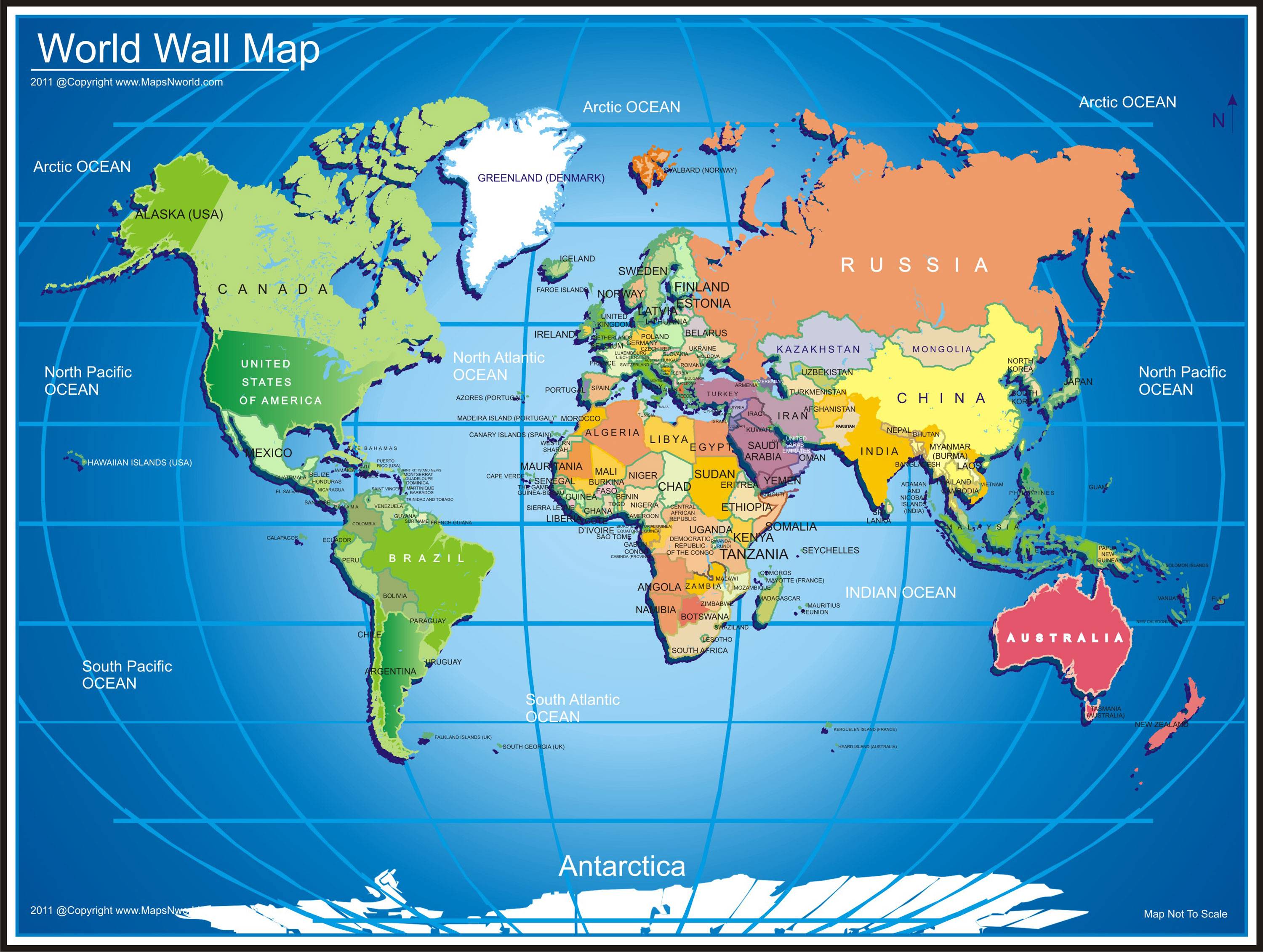 High Resolution High Definition World Map Countries - HD Wallpaper 