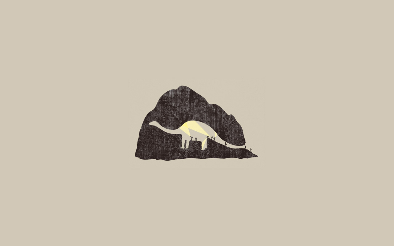 Dinosaur Wallpaper Minimalist - HD Wallpaper 
