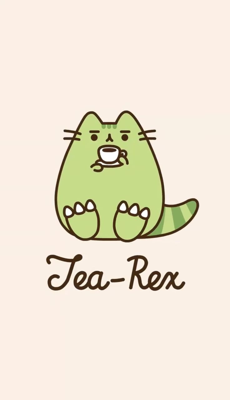 Tea Rex Pusheen - HD Wallpaper 