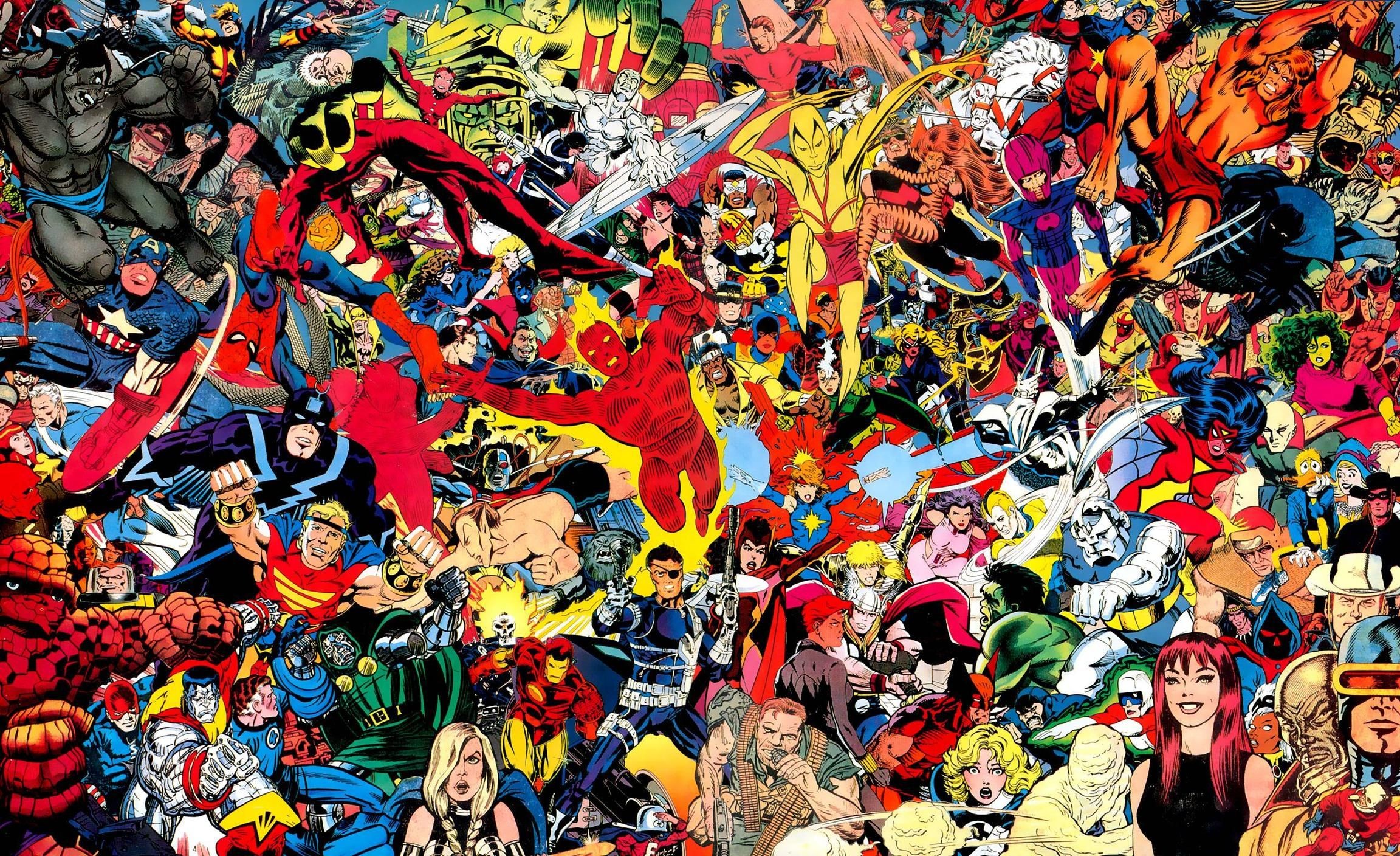 2304x1408, Classic Marvel Comics Wallpaper Images 
 - Marvel Comics Wallpaper 4k - HD Wallpaper 