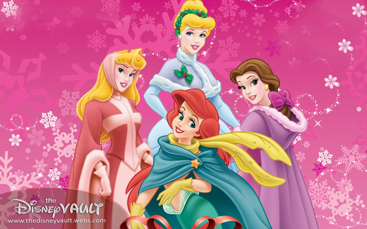 Disney Princess Wallpaper - Disney Princess Christmas 2016 - HD Wallpaper 