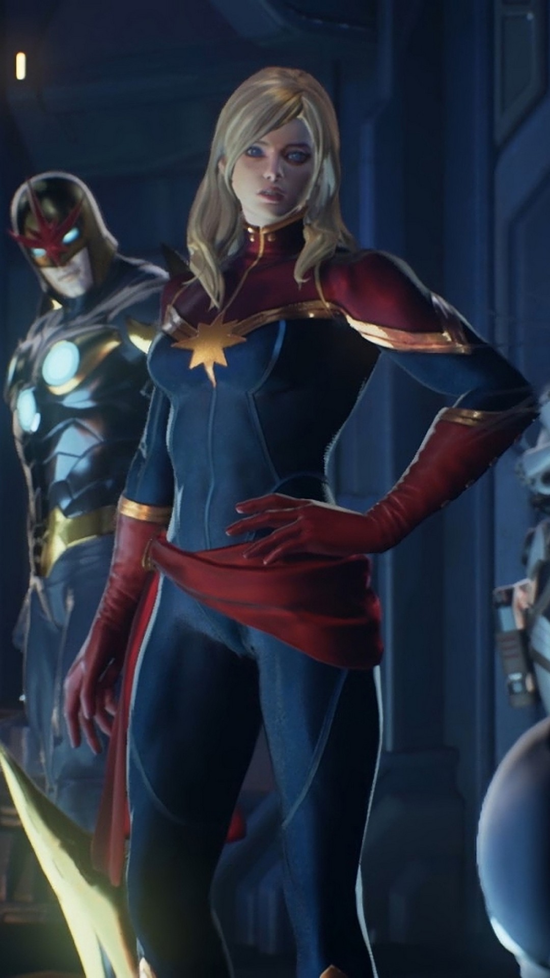 Wallpapers Phone Captain Marvel Animated With High-resolution - Captain Marvel Wallpaper Phone - HD Wallpaper 