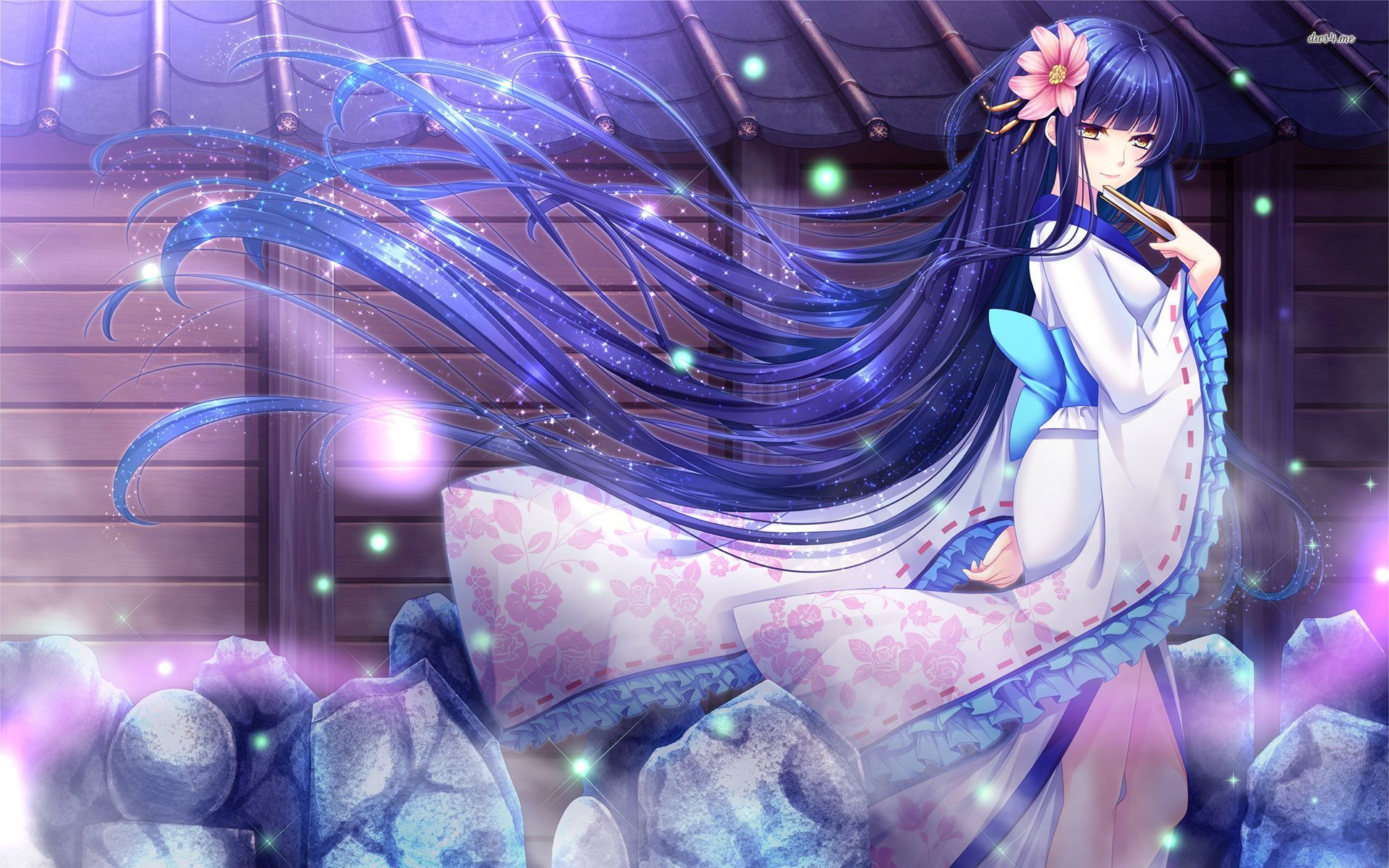 Beautiful Anime Girl Blue - HD Wallpaper 