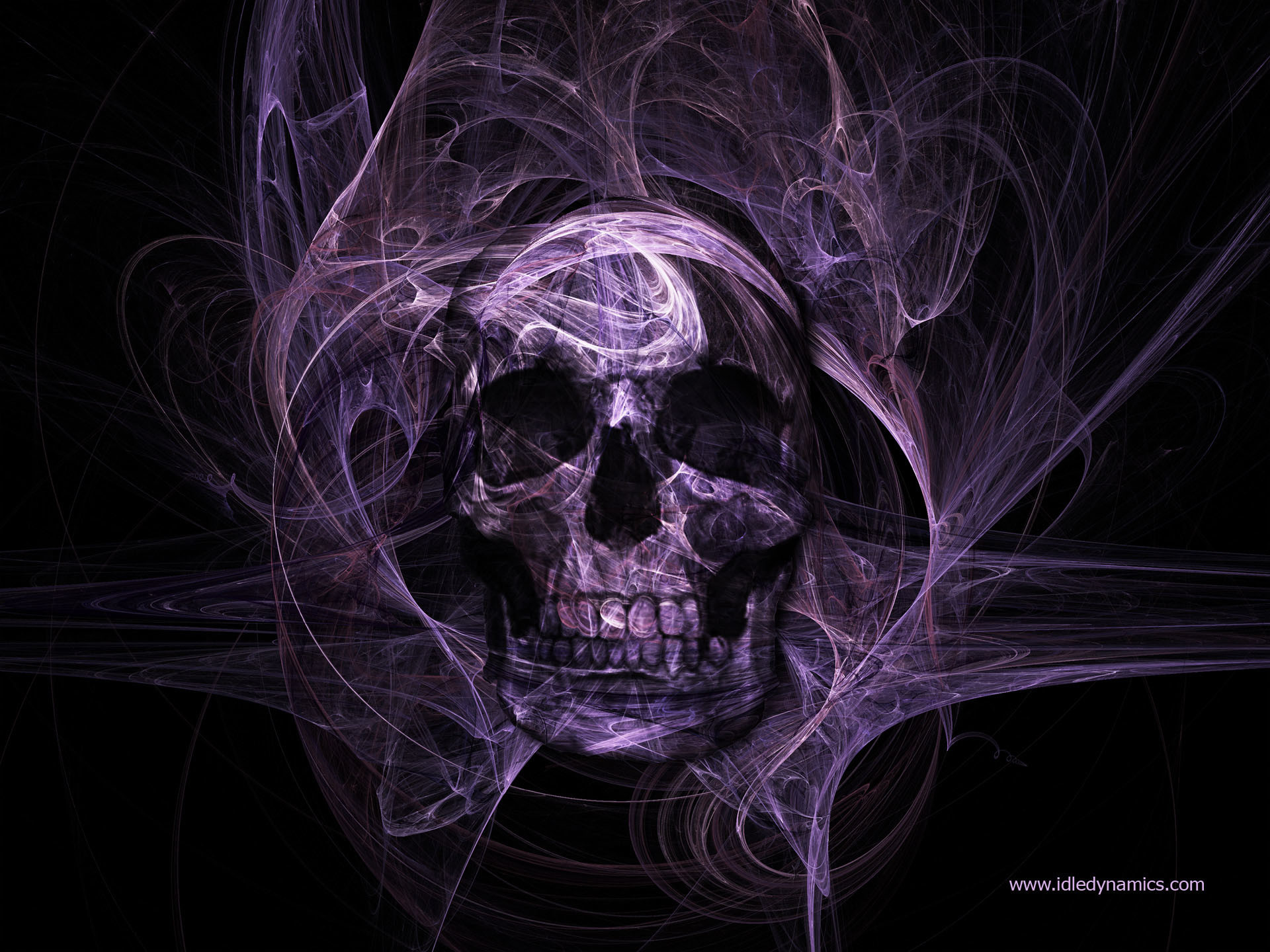 Purple Skull Wallpaper/background 1920 X - Black And Purple Skull - HD Wallpaper 