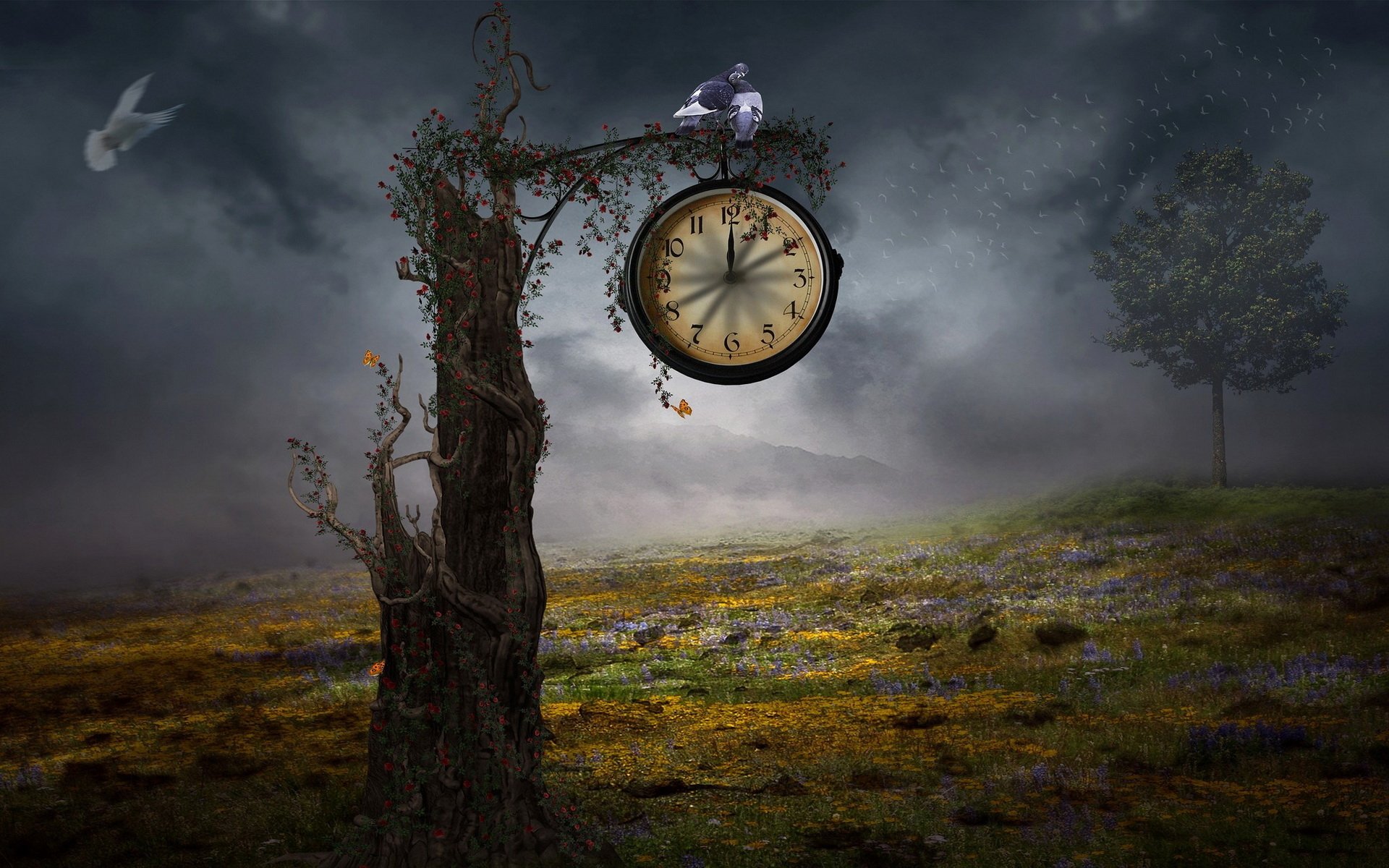 Fantasy Clocks - HD Wallpaper 