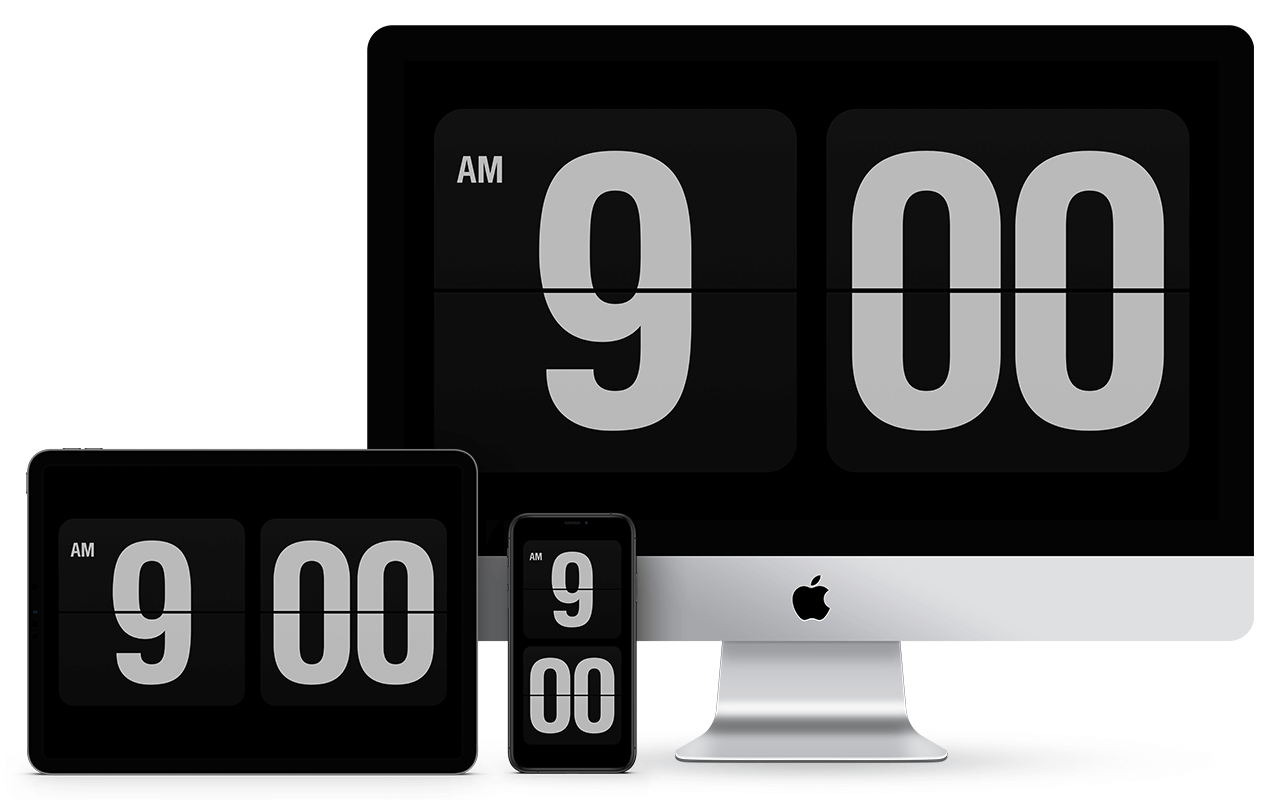 Fliqlo - Mac Screensaver Clock - HD Wallpaper 
