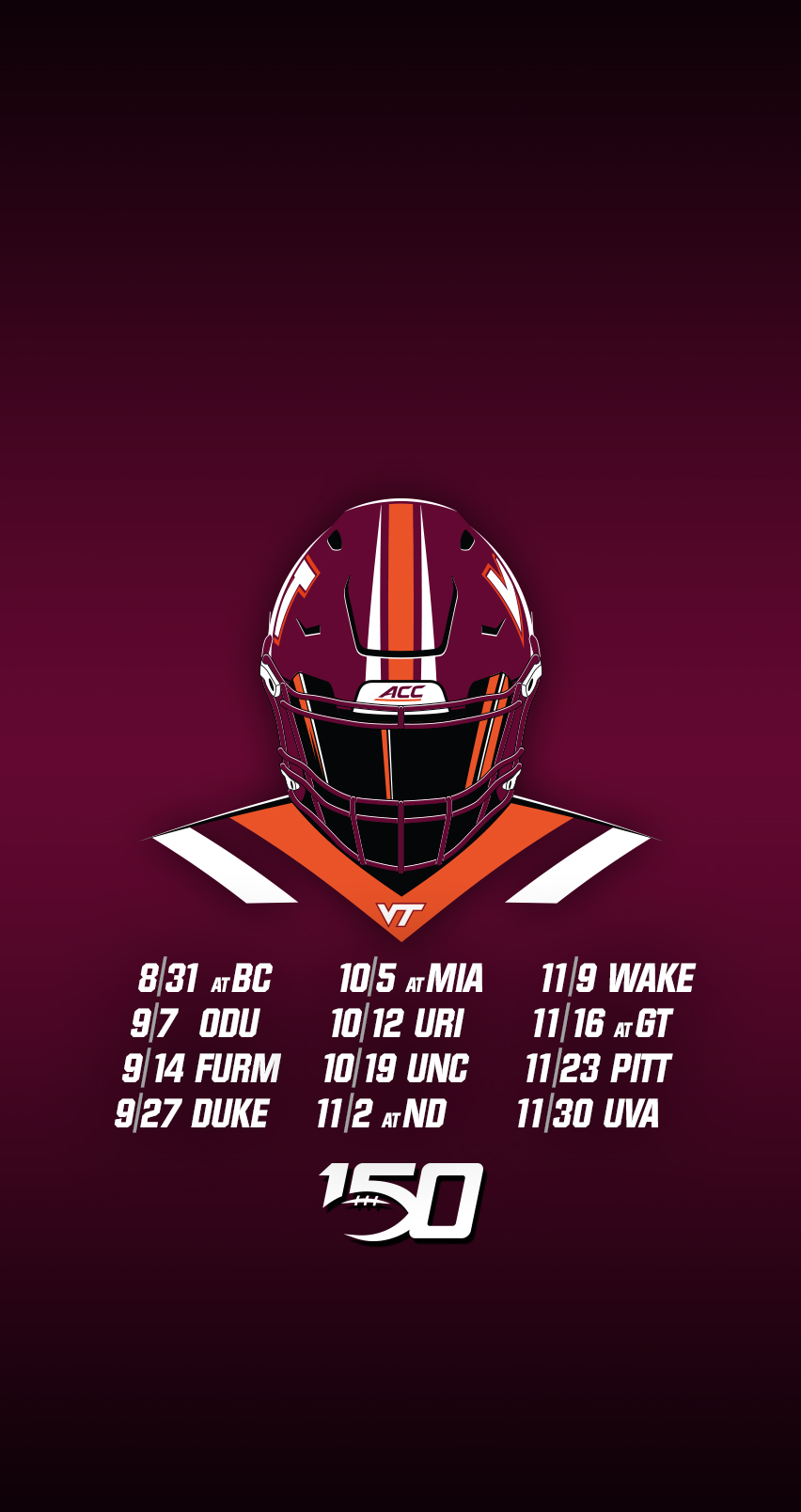 Virginia Tech Football Schedule 2019 - HD Wallpaper 