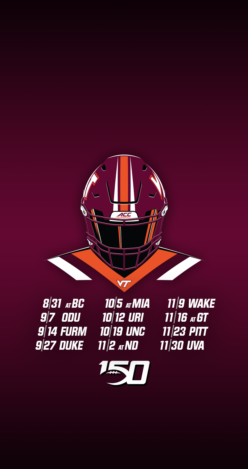 Virginia Tech Football Schedule 2019 852x1608 Wallpaper teahub.io