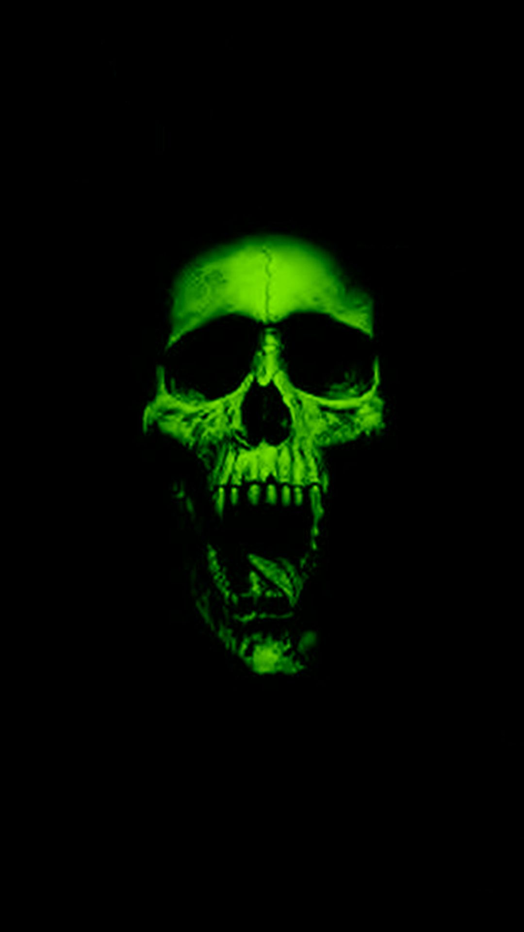 Evil Skull Black Background - 1080x1920 Wallpaper 