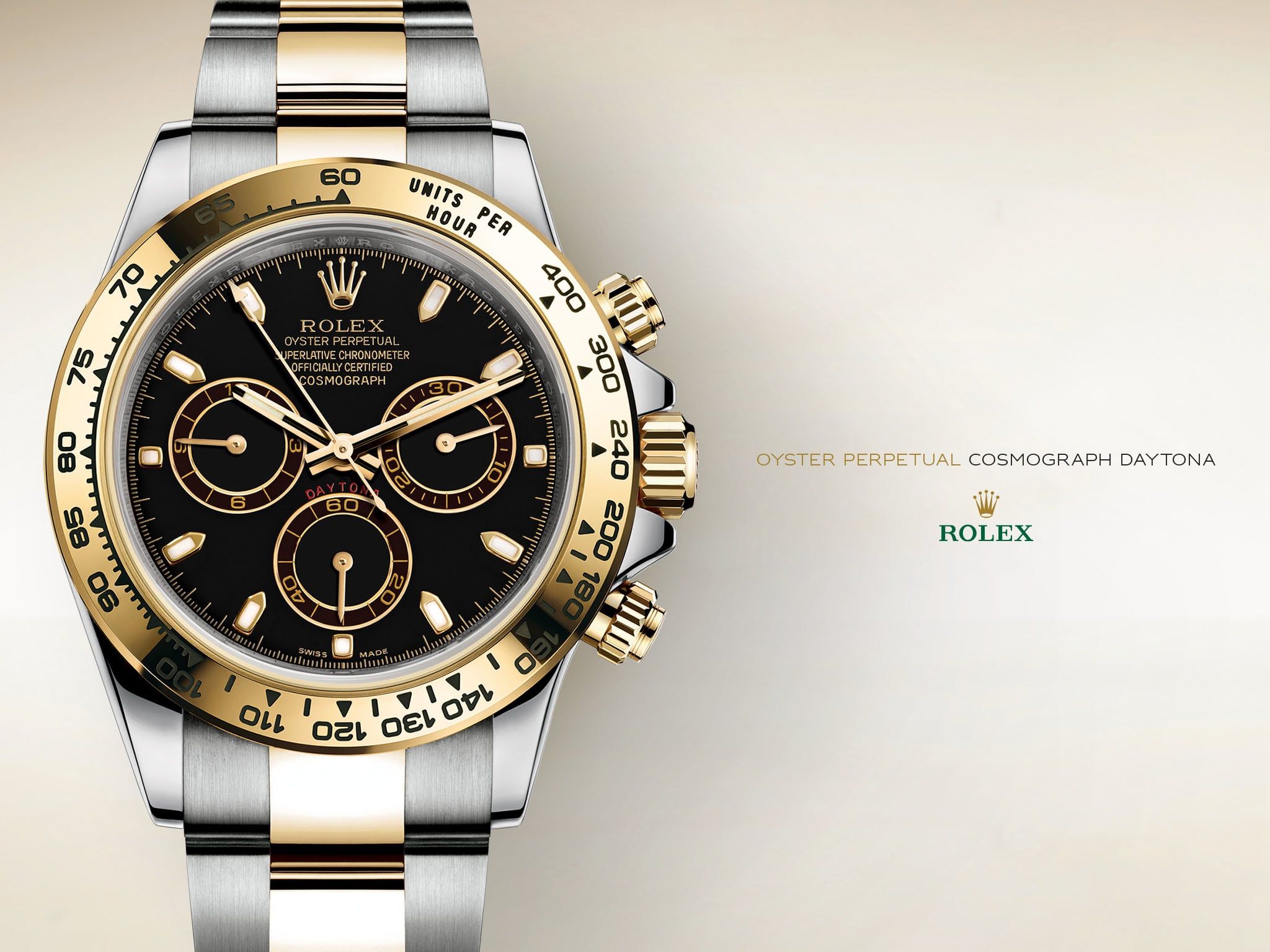 Rolex Watches Wallpapers - Rolex Daytona Steel Gold Black Dial - HD Wallpaper 