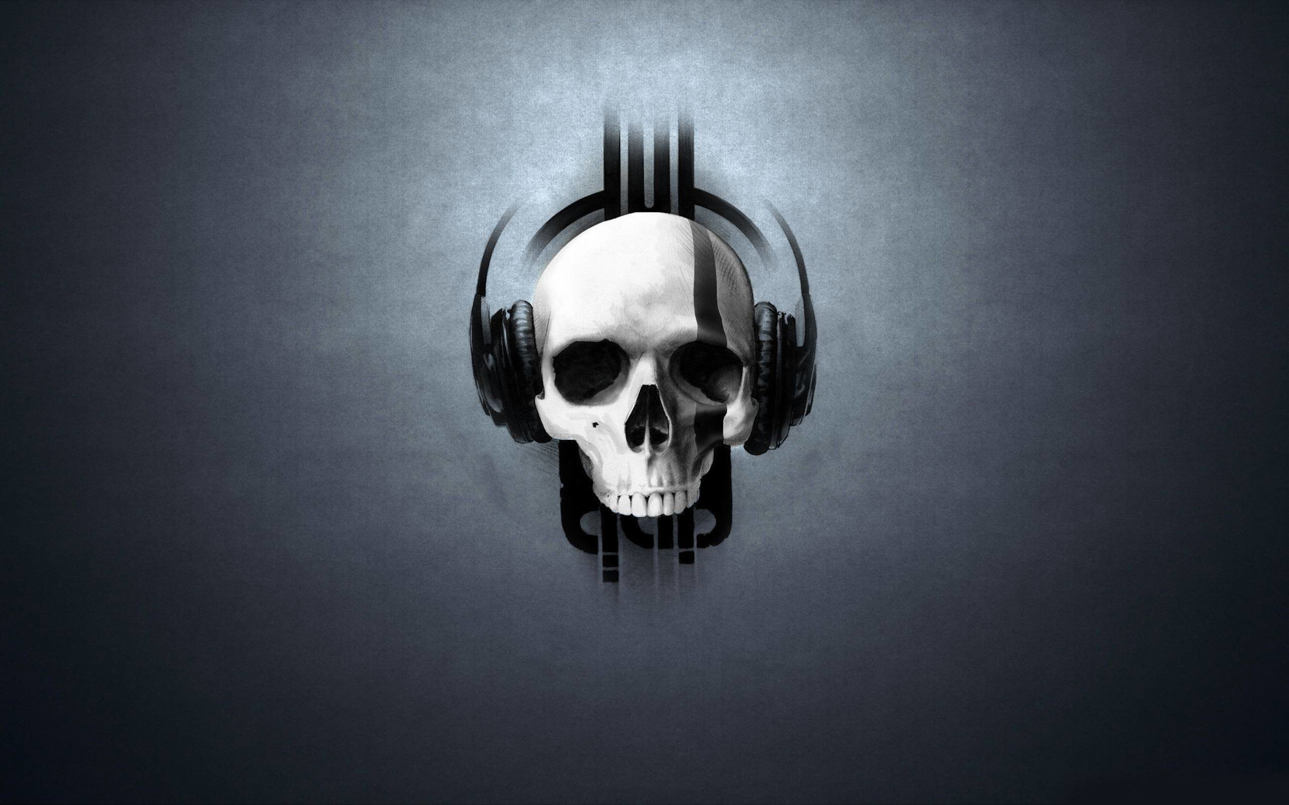 3d Skull With Headphones 2560x1600 Wallpaper Teahub Io