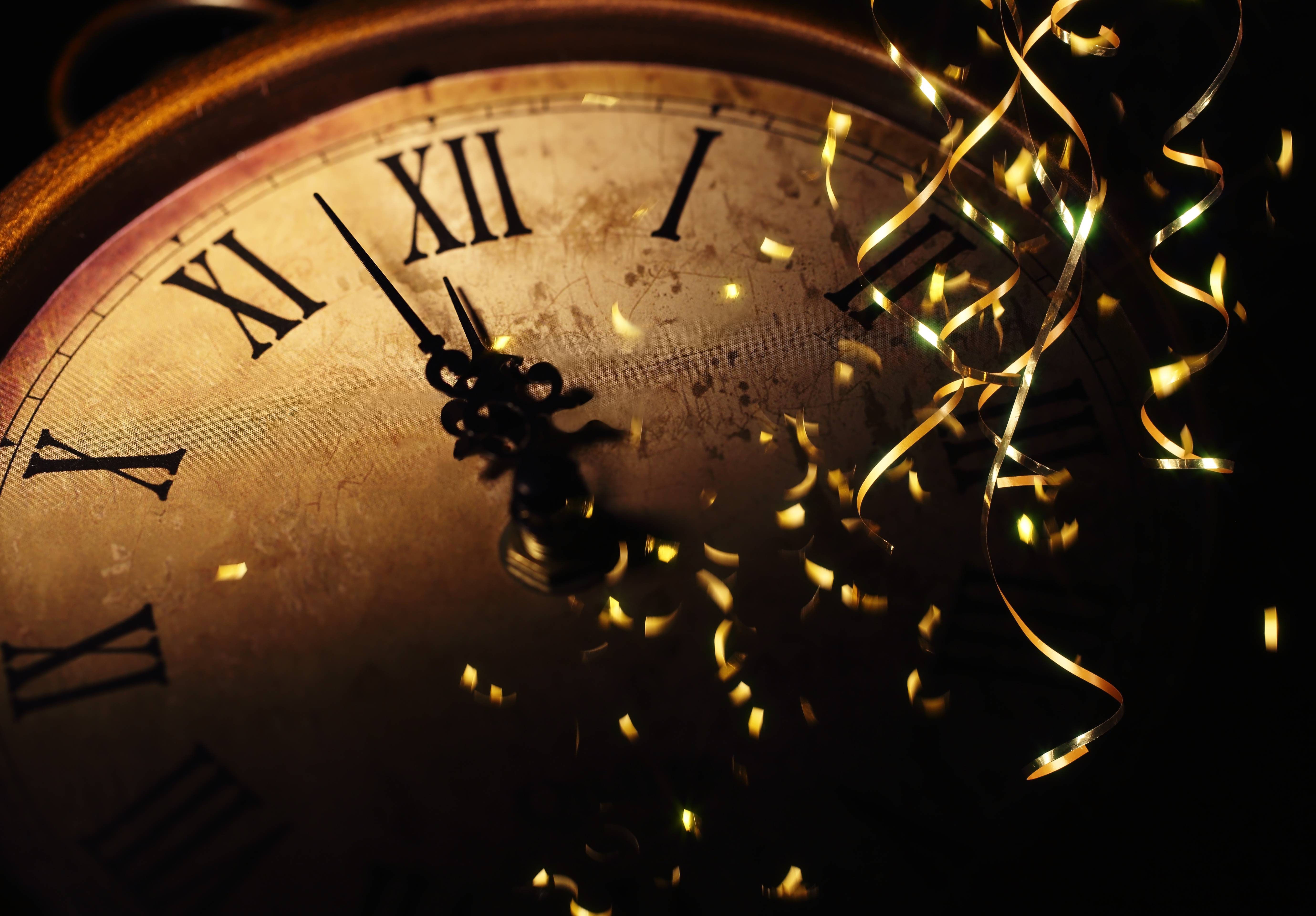 New Years Eve Clock Background - HD Wallpaper 