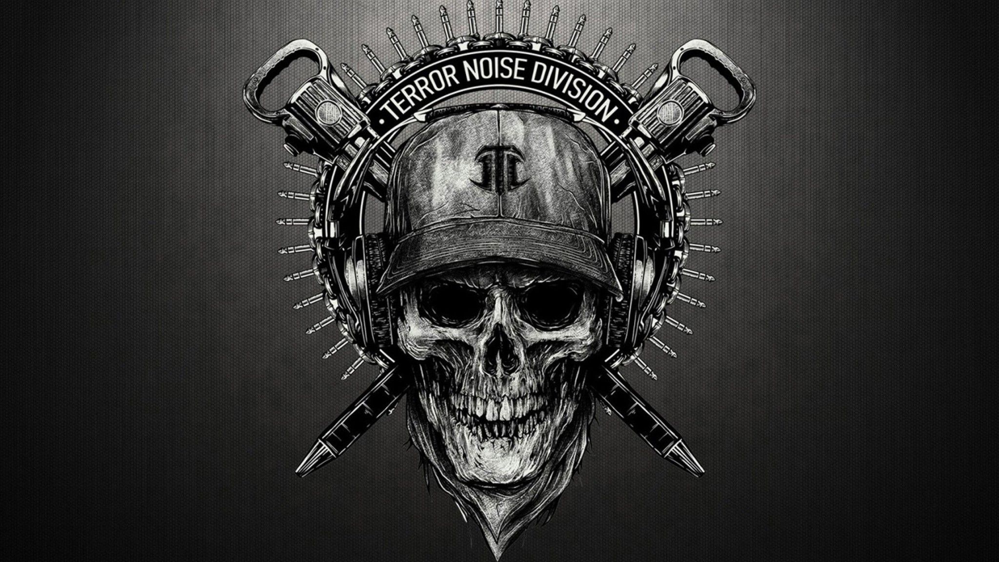 Evil Skull Wallpaper - Terror Noise Division - HD Wallpaper 