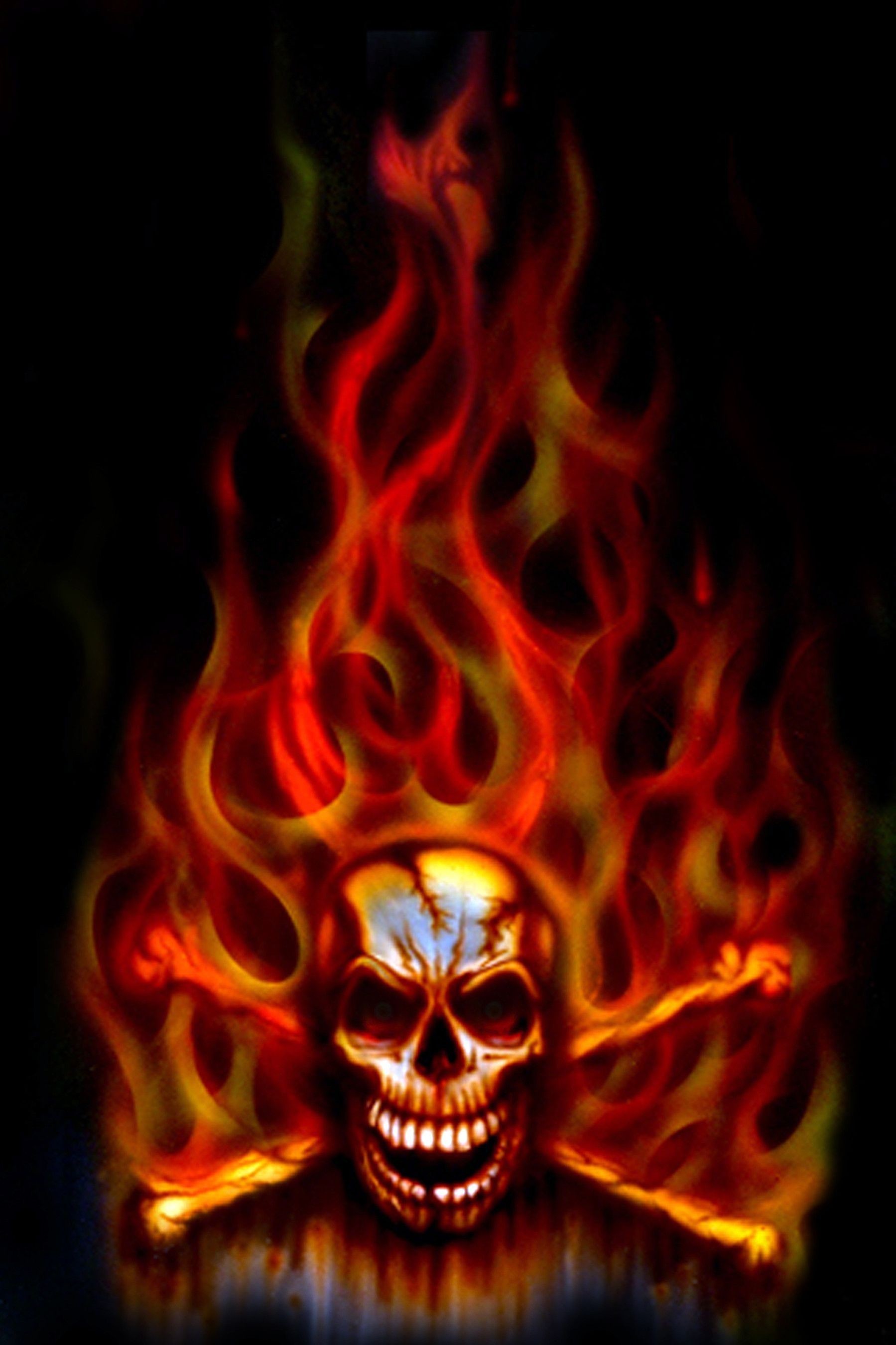 1799x2700, Flaming Skull Wallpapers - Fire Skull Hd - HD Wallpaper 