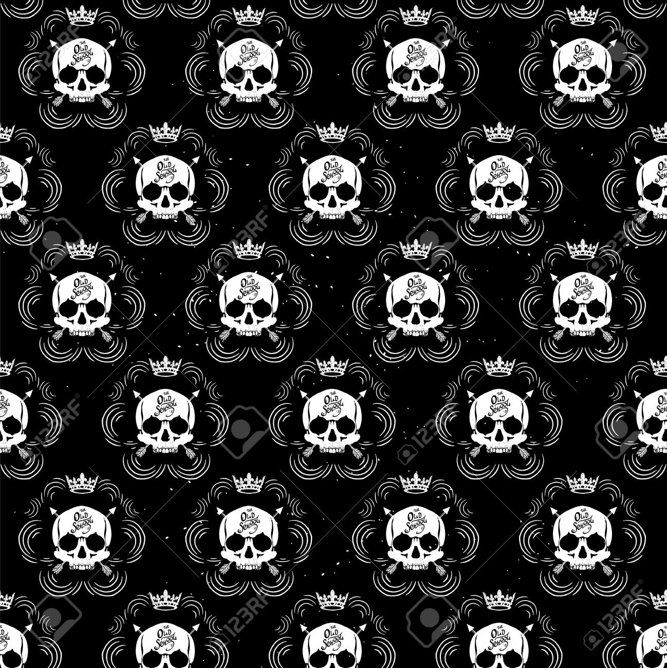 Skull Wallpaper Pattern Pirate Skull Wallpaper For - Seamless Skull - HD Wallpaper 